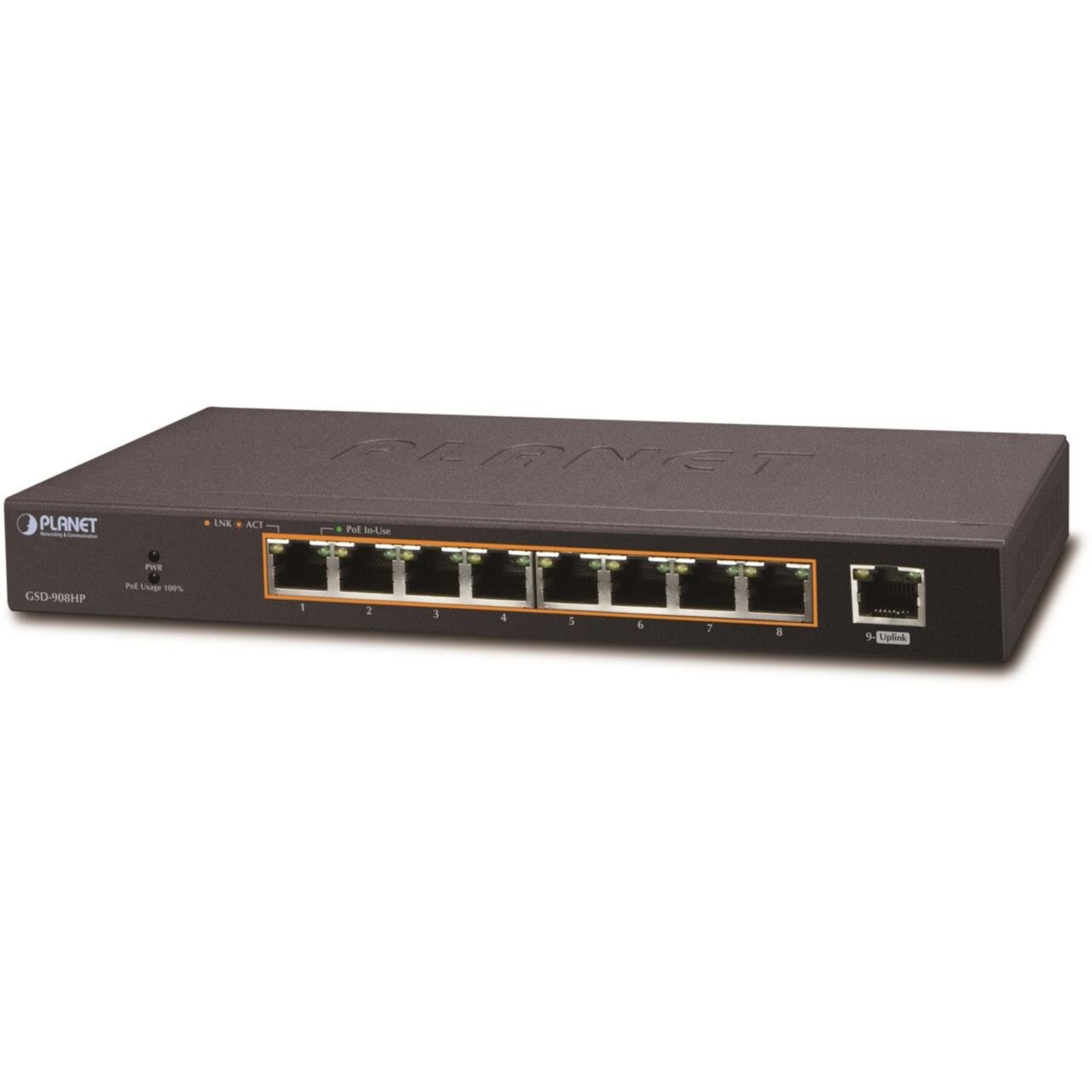 Planet GSD-908HP Switch 8 X 10/100/1000 (PoE+)