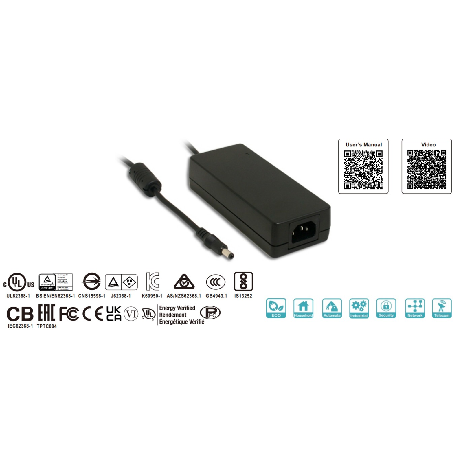 Synergy21 MW GST90A19 Desktop Power Supply 90 W 19 V 4.74 A