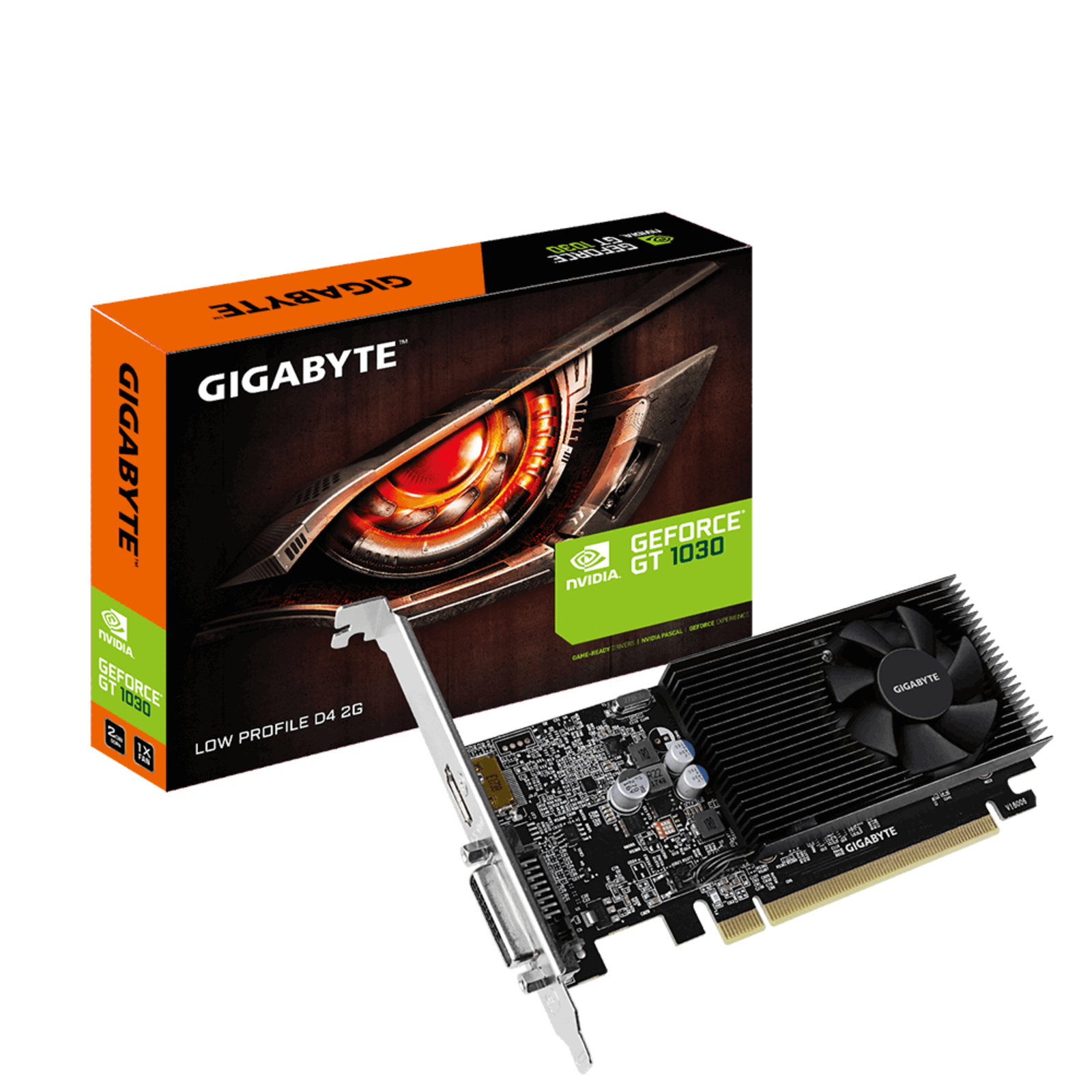 GIGABYTE GT1030 N1030D4-2GL 2GB GDDR4 HDMI DVI LP