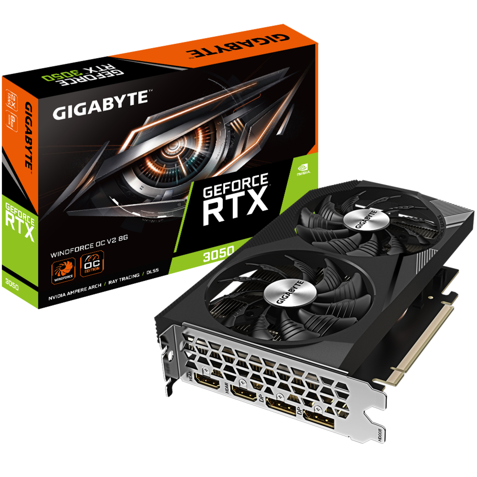 GIGABYTE RTX 3050 8GB Windforce OC V2 GDDR6
