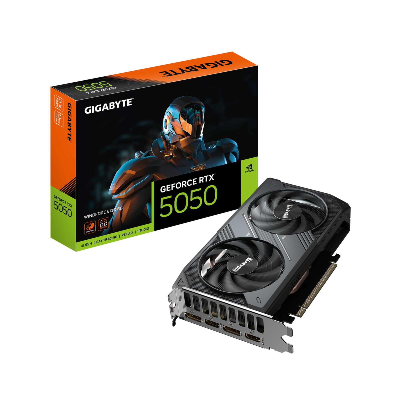 Gigabyte GeForce RTX 5050 WINDFORCE OC 8G Graphics Card 8GB GDDR6 128bit PCI-E...