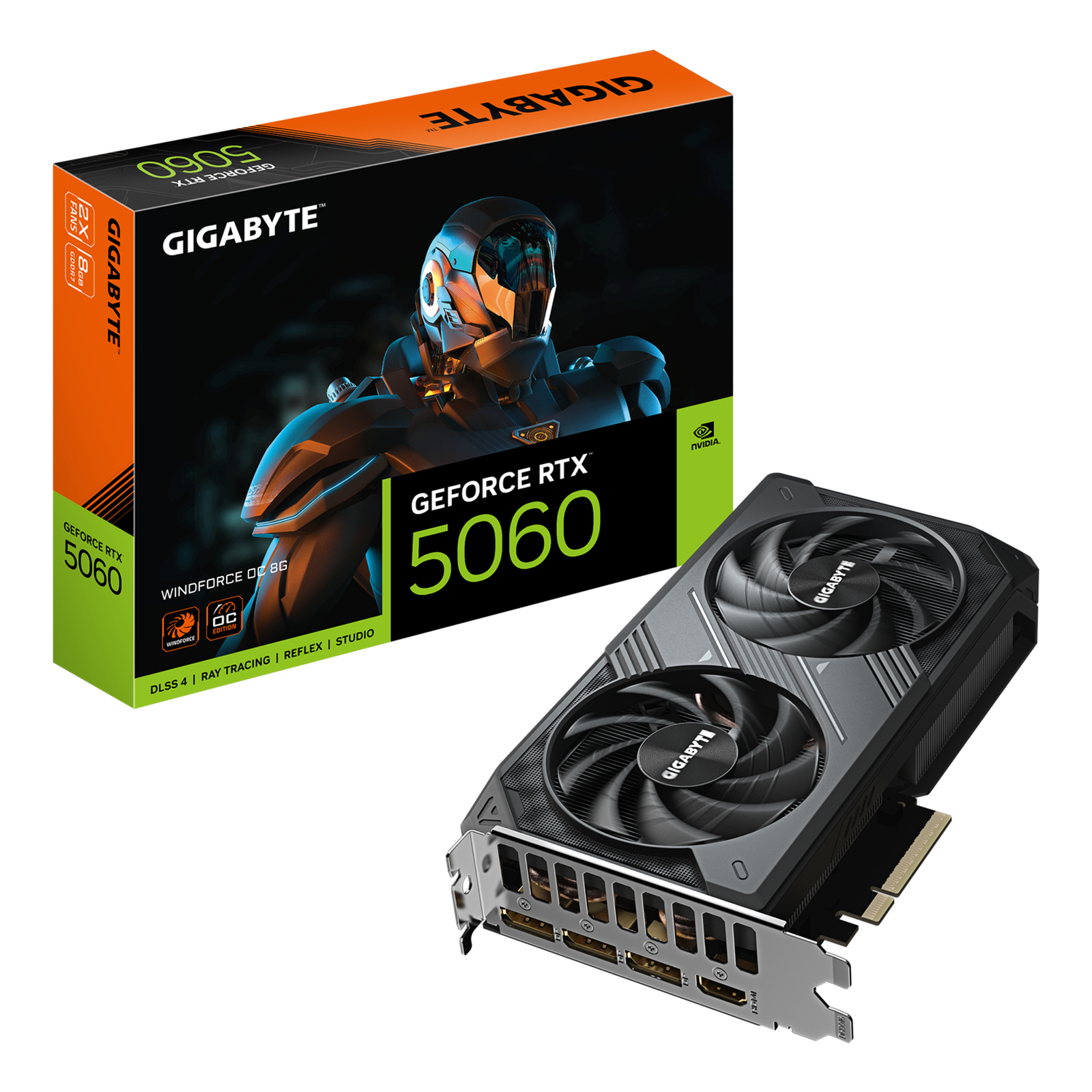 Gigabyte GIGA VGA 16GB RTX5060 WINDFORCE-2-OC 8GD 3xDP/HDMI GeForce RTX 5060 WINDFORCE OC 8G