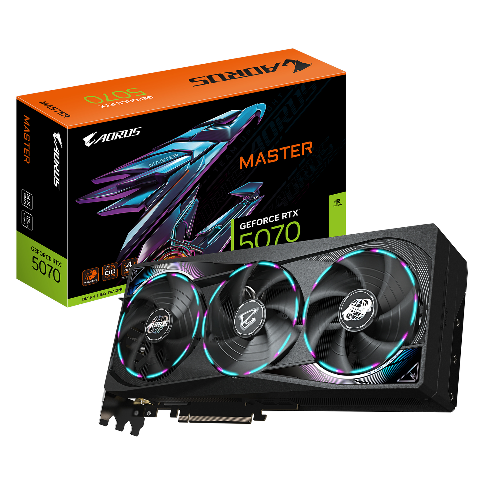 GIGABYTE GEFORCE RTX 5070 AORUS MASTER GRAPHICS CARD