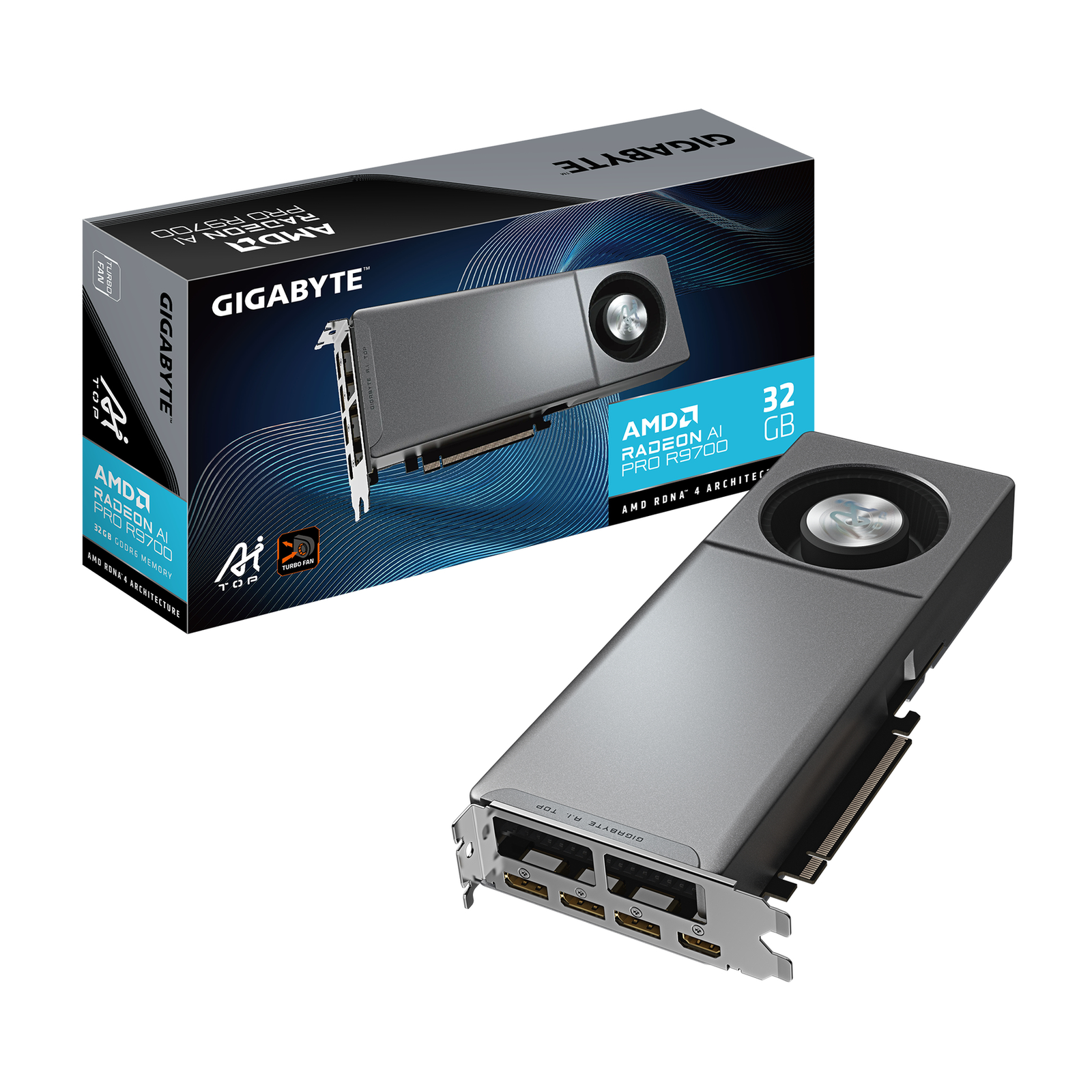 Gigabyte AI TOP Rev 1 Graphics Card Radeon AI PRO R9700