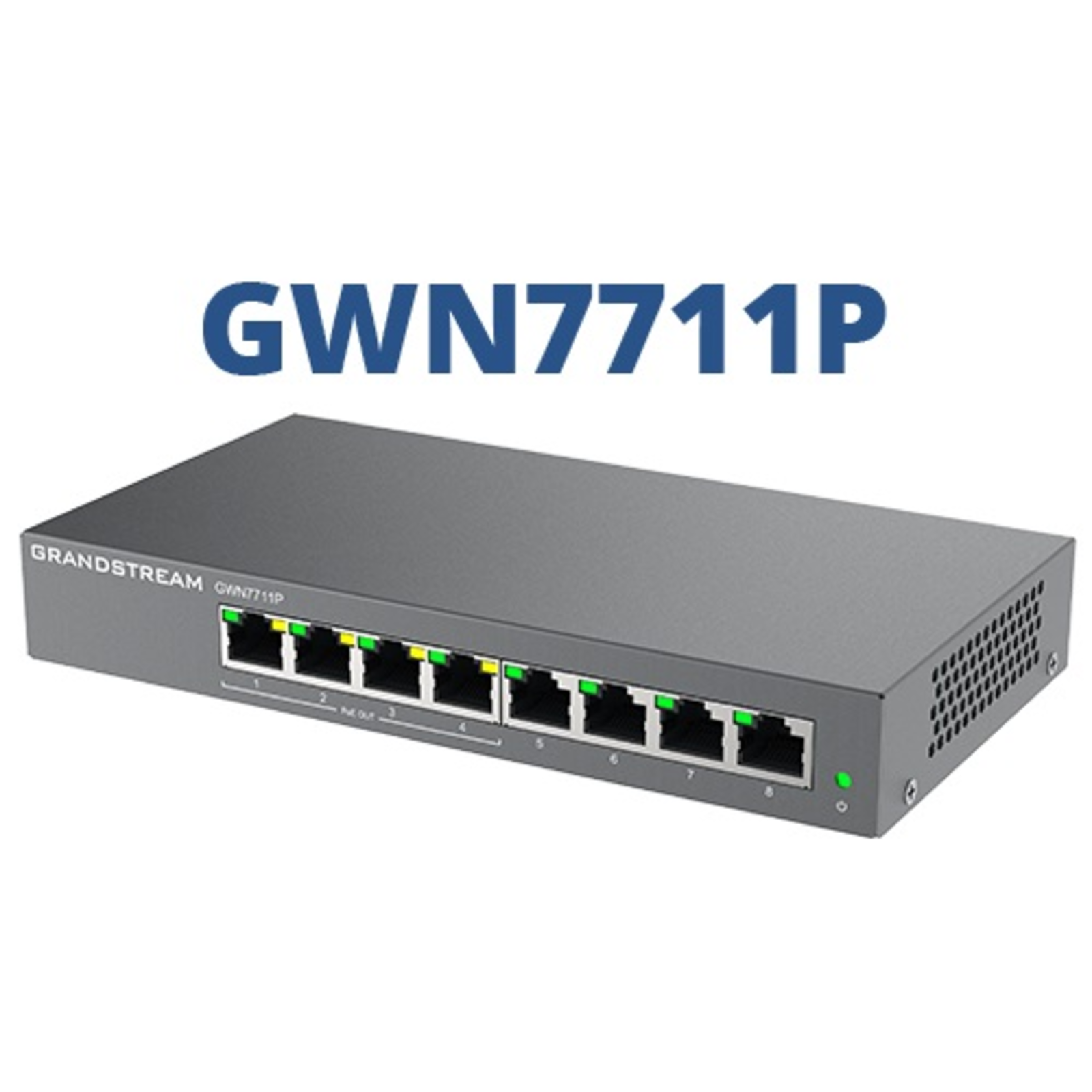 Grandstream GWN7711P Layer 2 Lite Managed Switch 8 Ports 4x PoE/PoE+