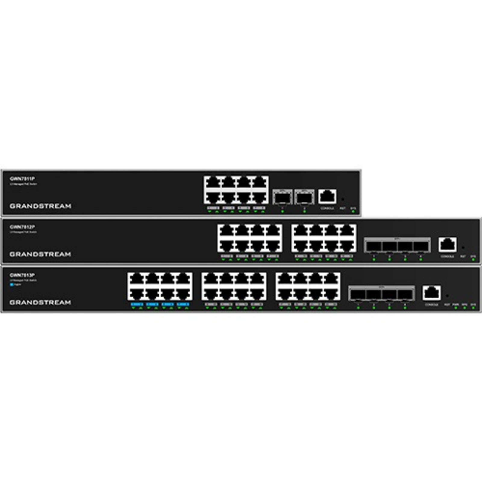 Grandstream Networks GWN7811P Layer-3 Managed Switch 8-Port PoE Switch 8-Port