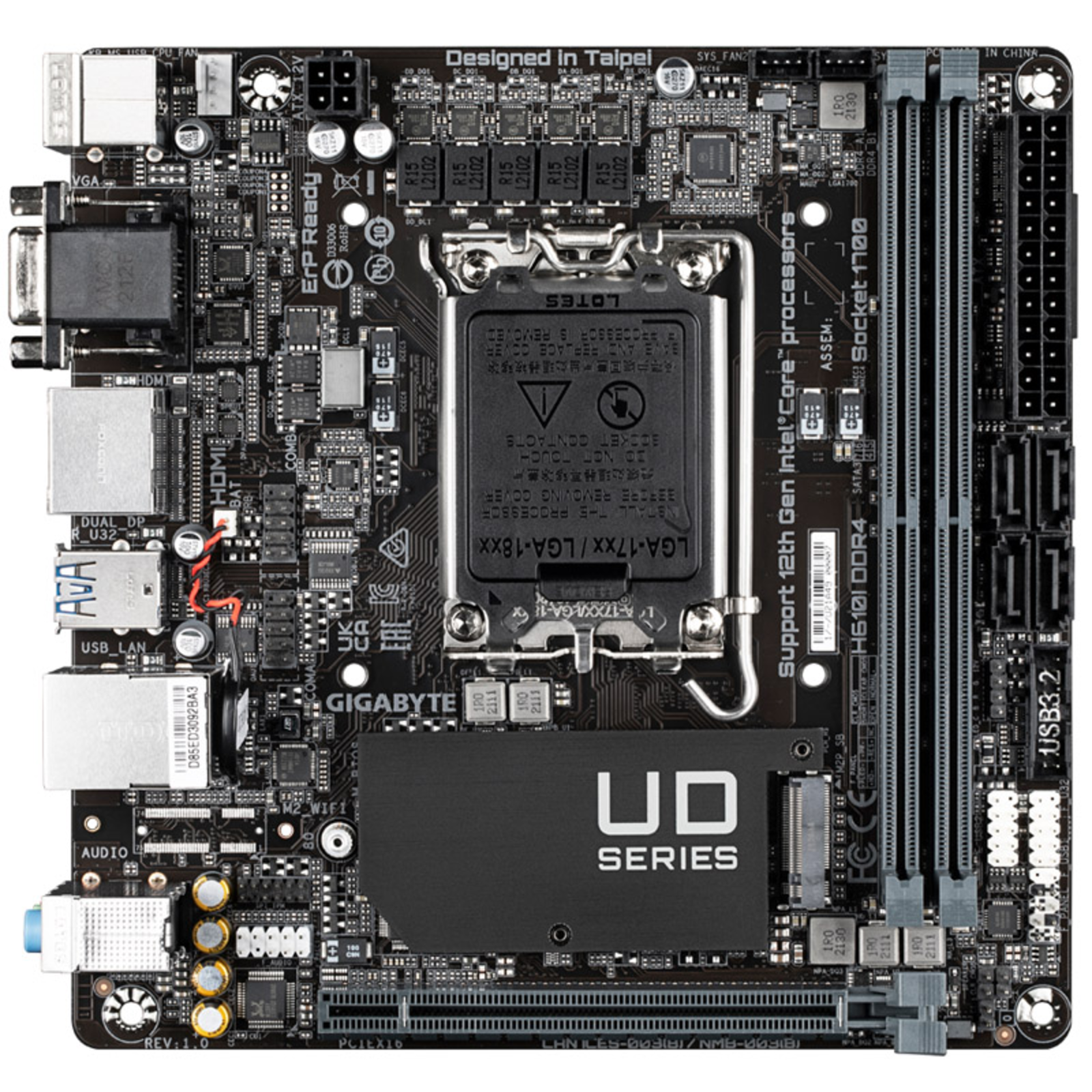 GIGABYTE H610I DDR4 Motherboard Mini-ITX LGA1700-socket H610