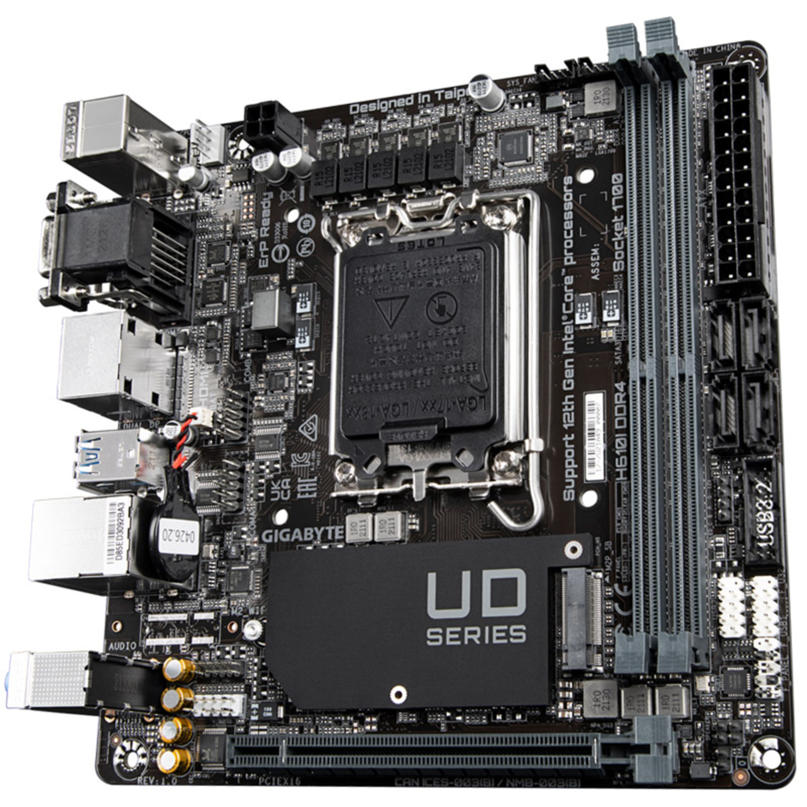 GIGABYTE H610I DDR4 Motherboard Mini-ITX LGA1700-socket H610