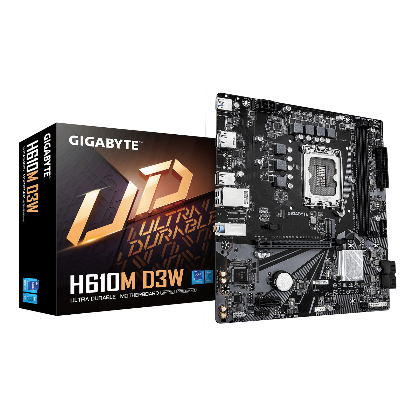 Gigabyte H610M D3W H610 S1700 MATX DDR5 Intel Socket 1700 (Core I) Micro/Mini/Flex-ATX