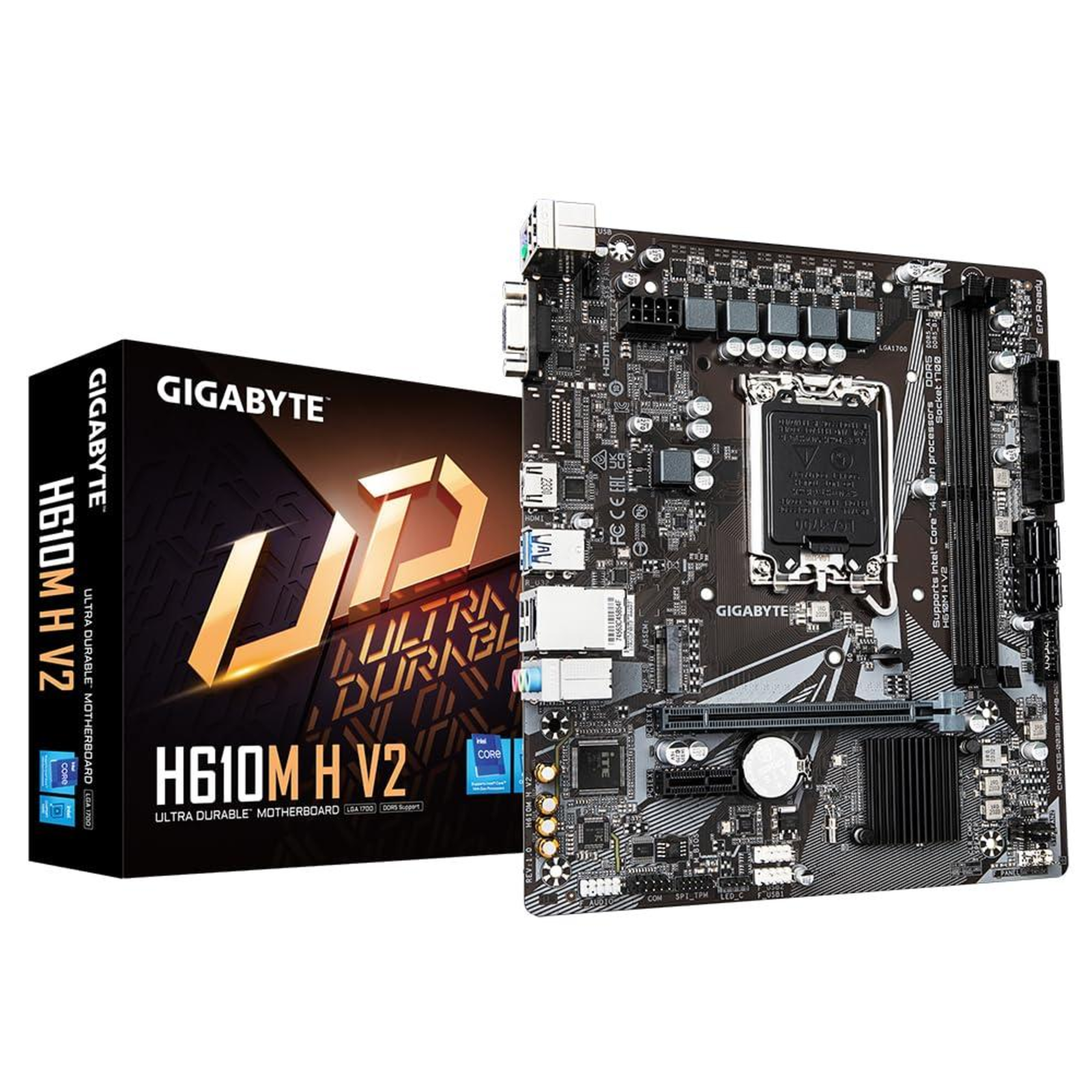 GIGABYTE H610M H V2 DDR4 -LGA 1700 -mATX