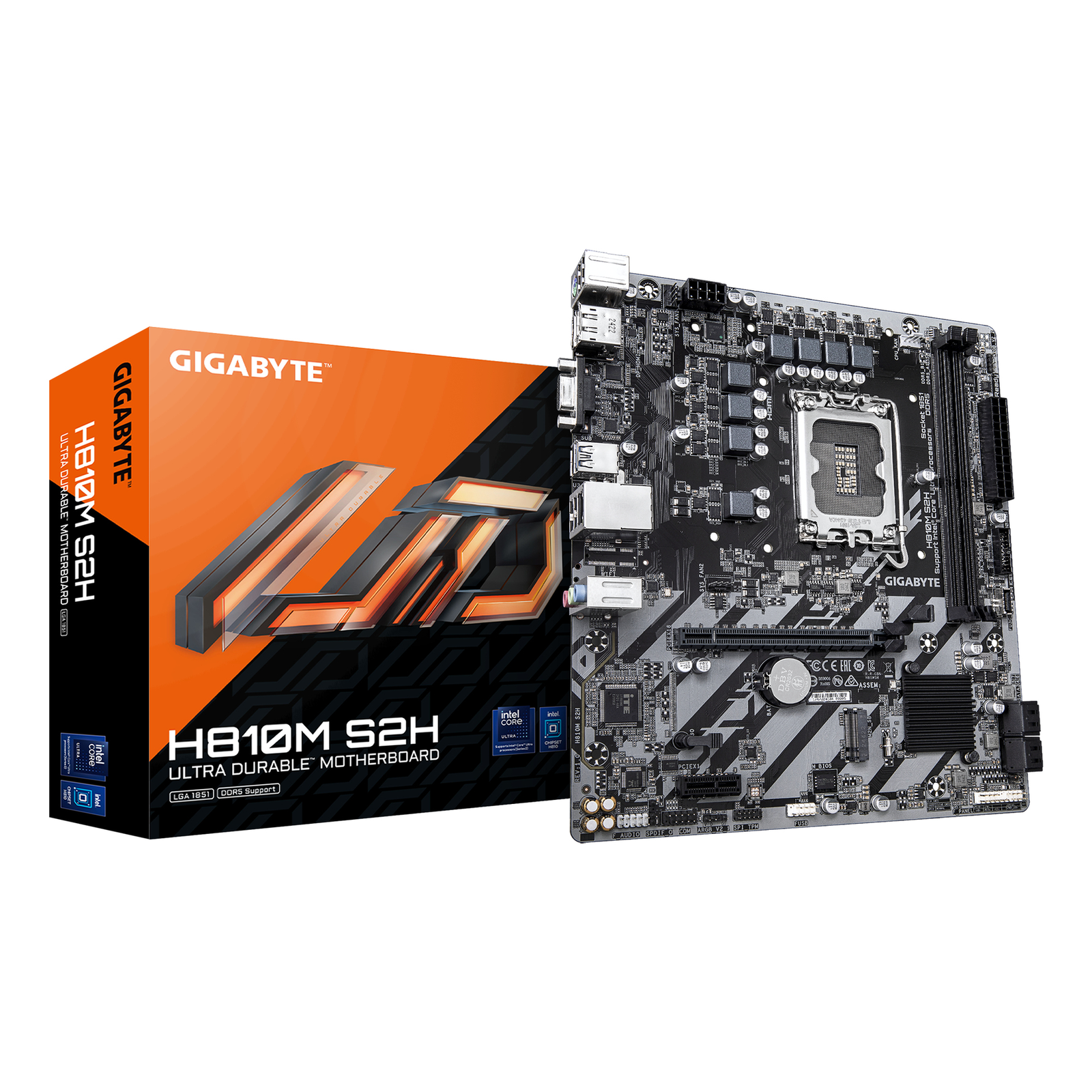GIGABYTE MB Sc LGA1851 H810M S2H Intel H810 2xDDR5 1xDP 1xHDMI 1xVGA MATX