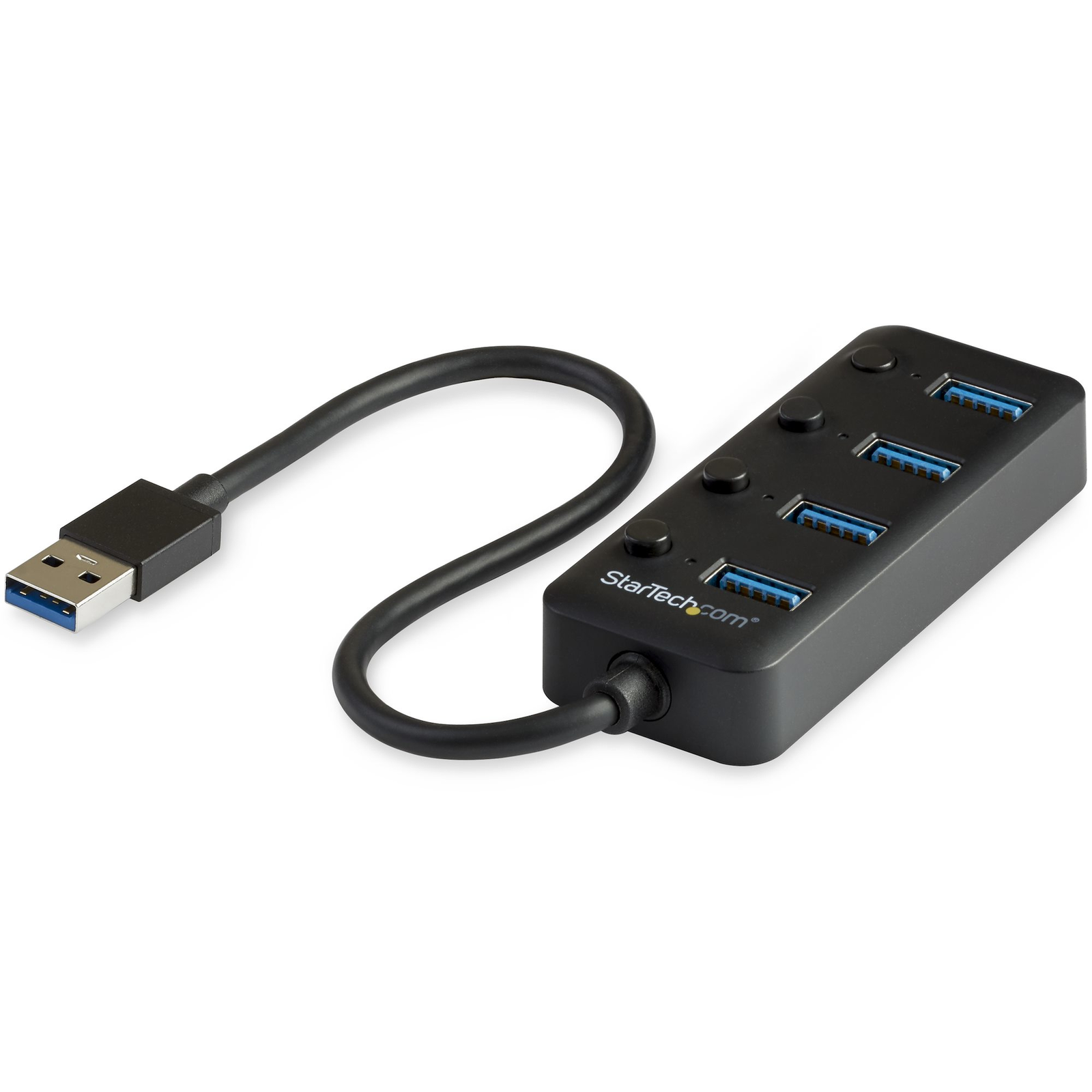 StarTech.com 4 Port USB 3.0 Hub USB-A to 4x USB 3.0 Type A with Individual On/off Switches