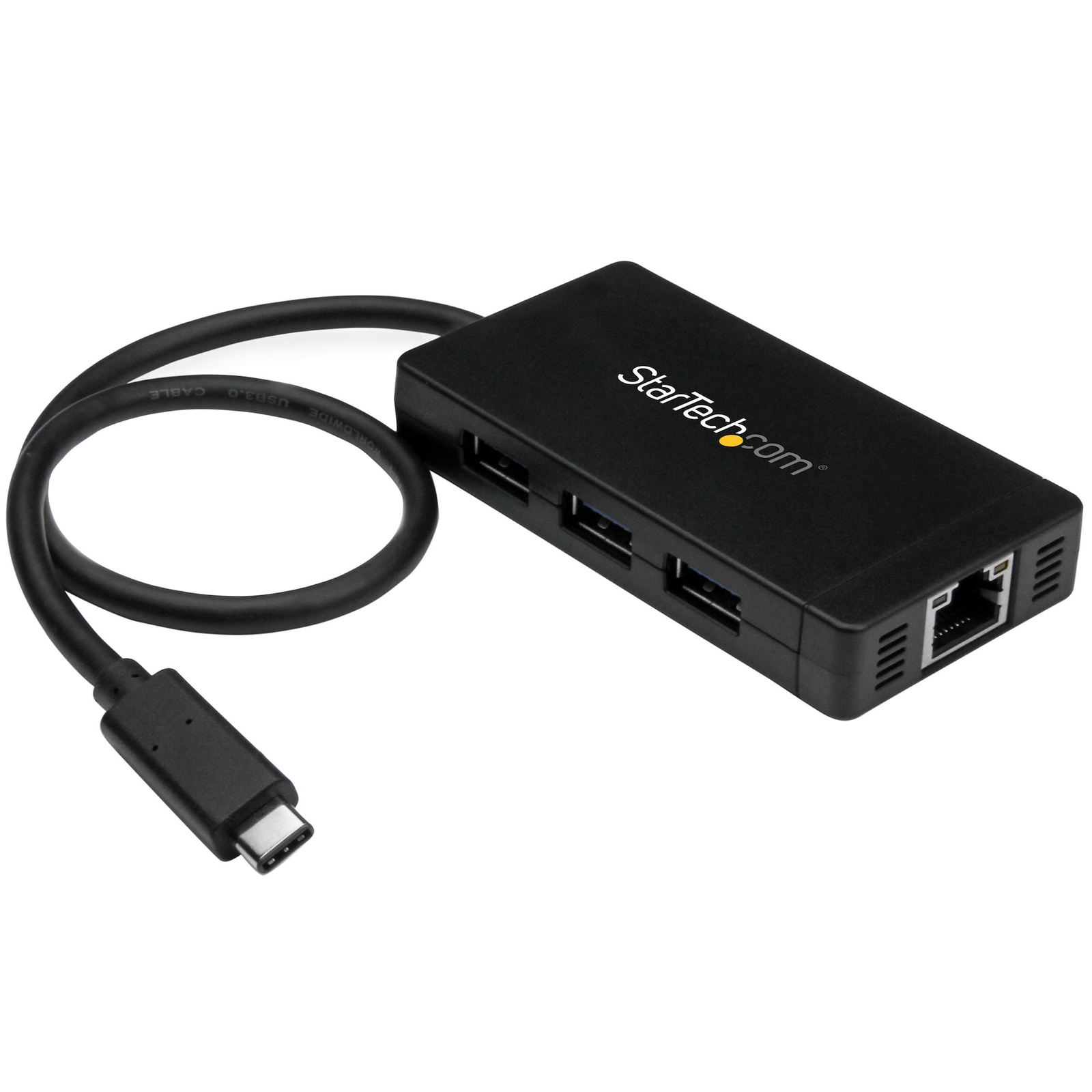 StarTech.com 3 Port USB 3.0 Hub with USB-C And Gigabit Ethernet 5Gbps Including Power Supply Unit