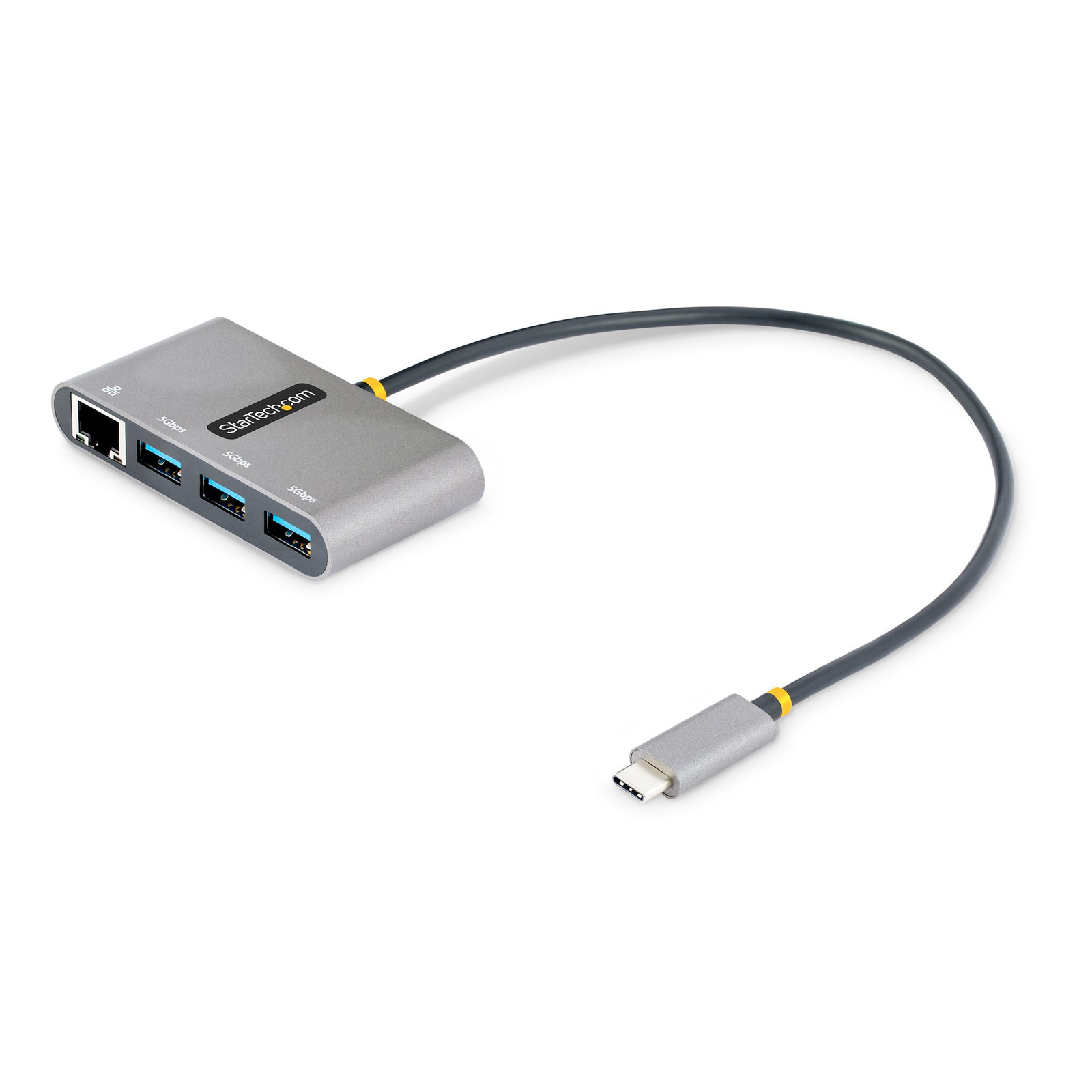 StarTech.com 3-PORT USB-C HUB with GIGABIT ETHERNET PortABLE LAPTOP HUB