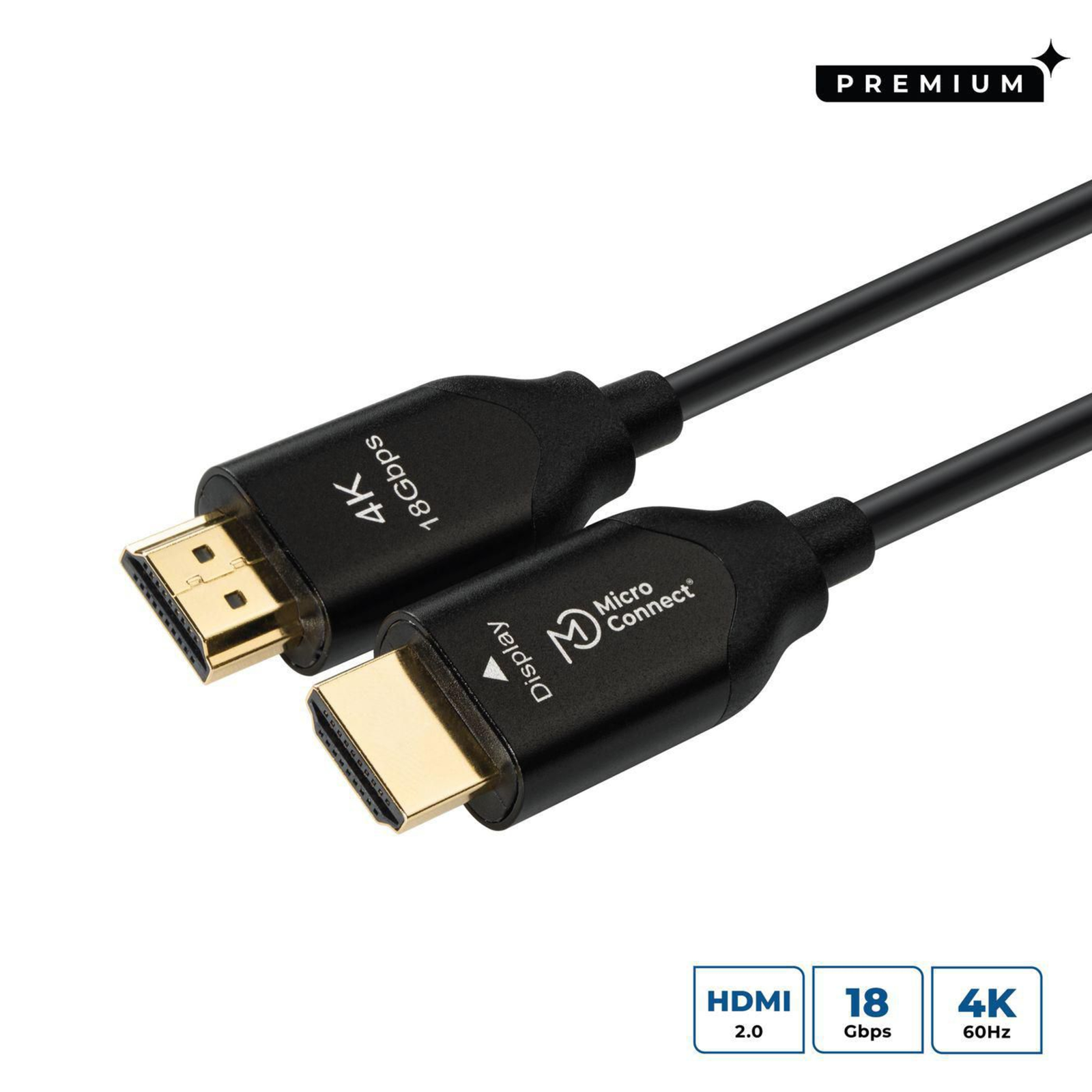 Micro Connect Premium Optic HDMI Cable 25m HDMI 2.0 4K 60Hz18Gbp