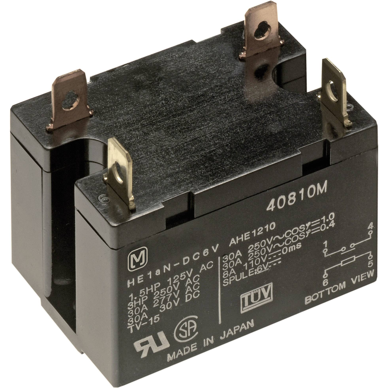 Panasonic HE1AN240AC Print Relay 240 V/AC 30 A 1 NO Contact 1 Pc.