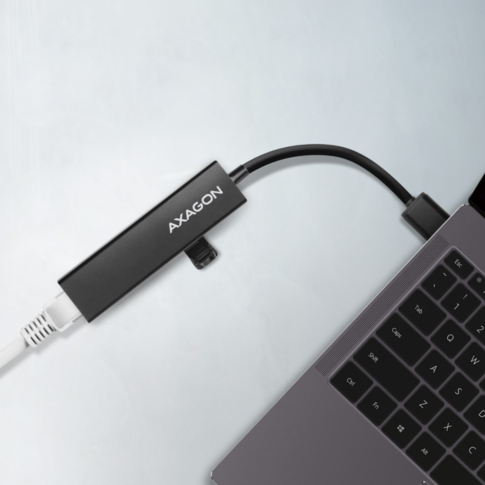 Axagon HMA-GL3A Multiport Hub USB 3.0 Type A Gbit-LAN 3x USB-A MicroSD