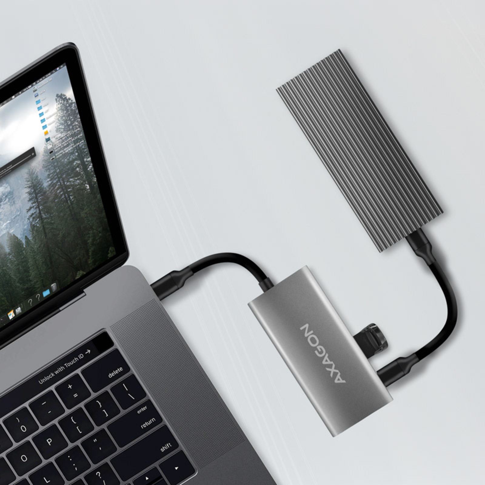 Axagon HMC-4G2 Multiport Hub USB 3.1 2x USB-A 2x USB-C