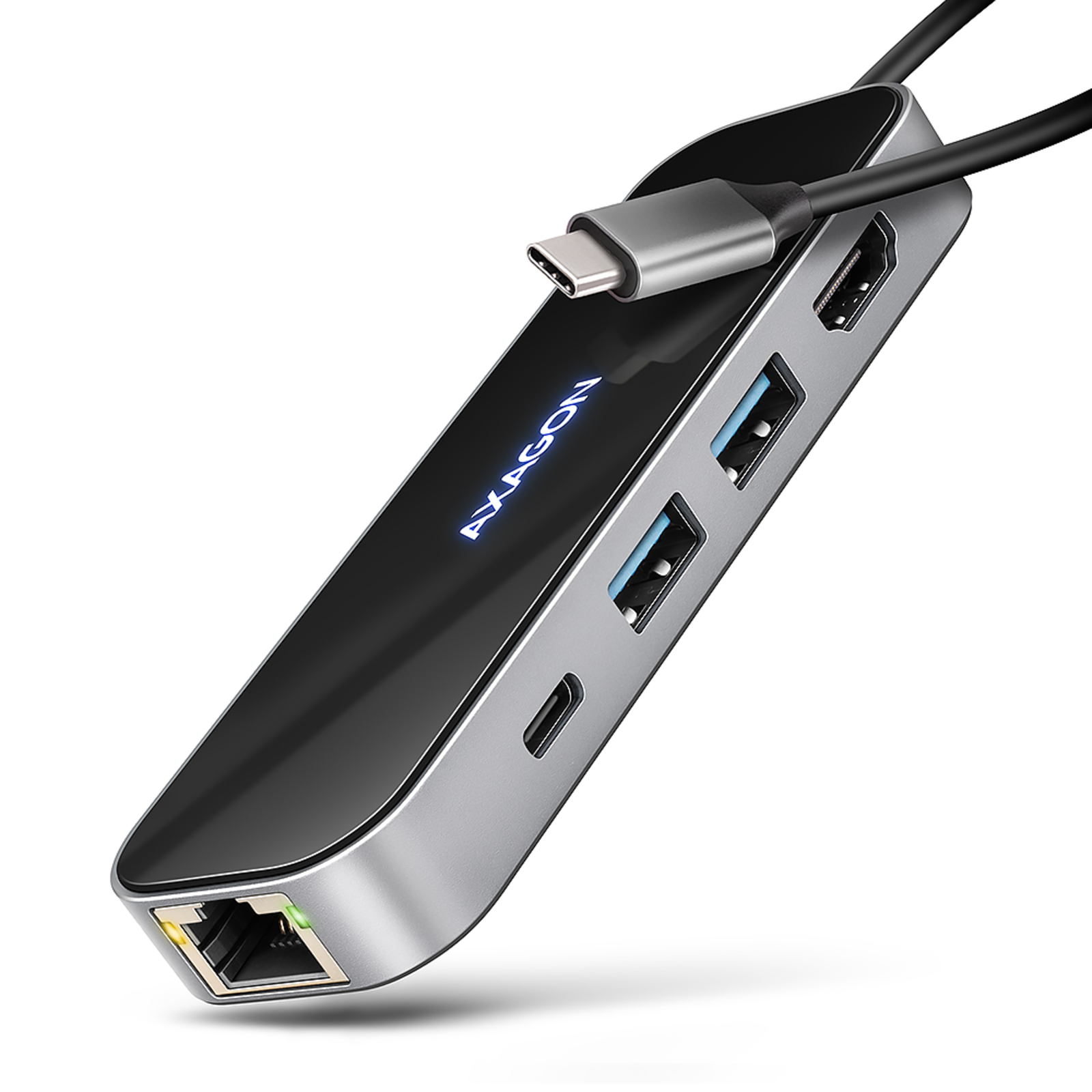 Axagon 6-in-1 USB-C 3.2 Portable Docking Station (Grey)