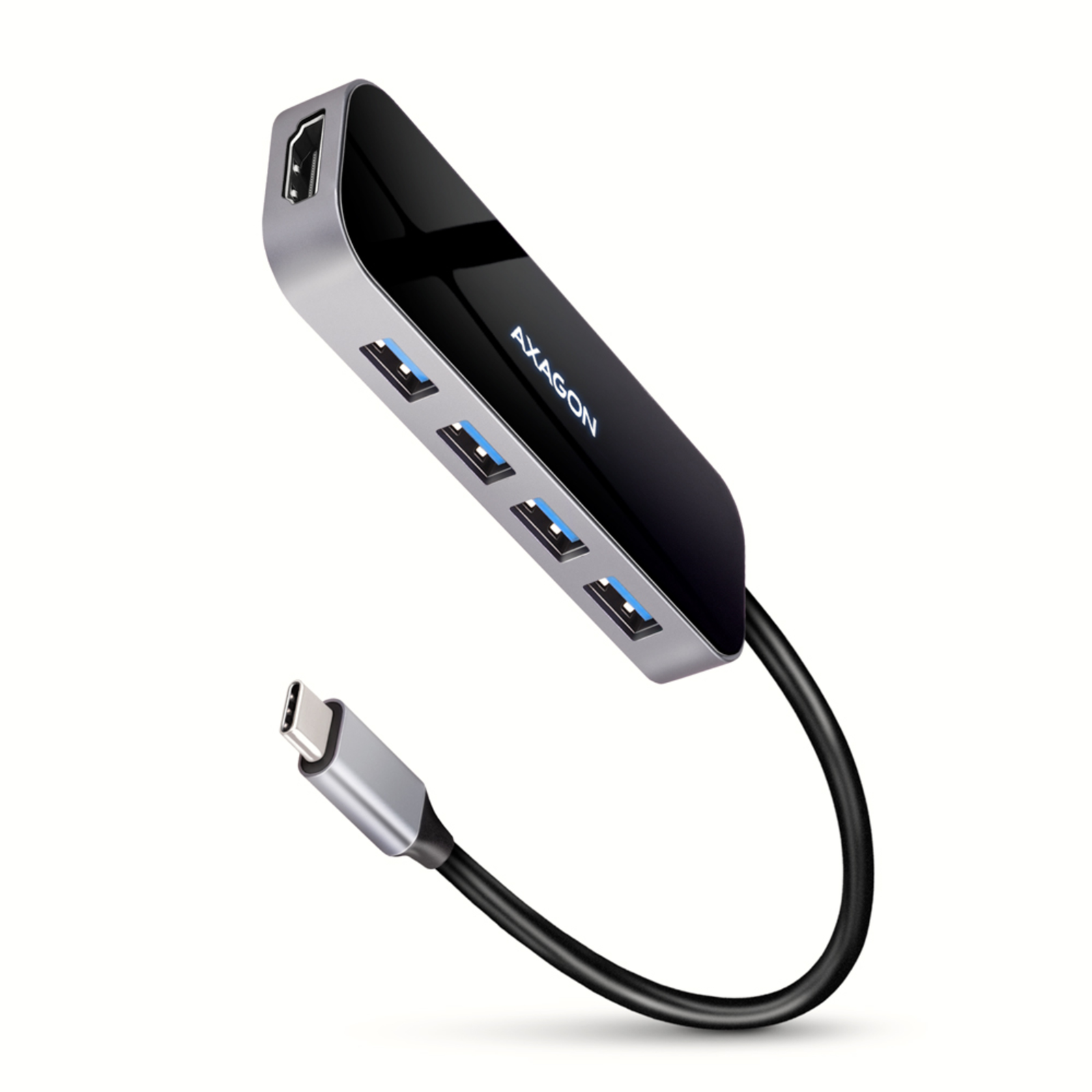 Axagon HMC-6H4A USB Hub 4x USB-A + HDMI USB-C 3.2 Gen 1 PD 100W 20cm USB-C Cable