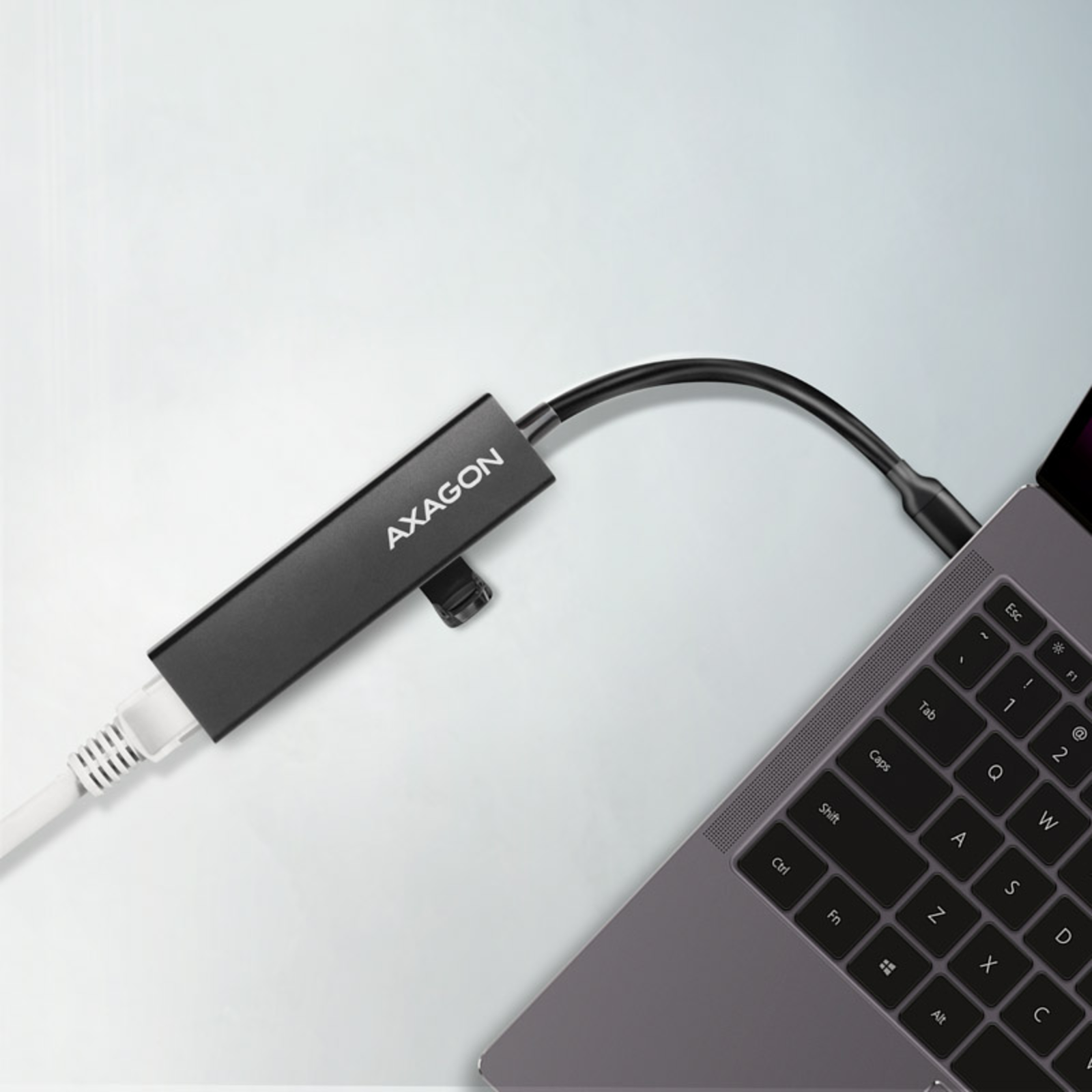 Axagon HMC-GL3A USB-C Hub 3x USB-A Gbit-LAN Black