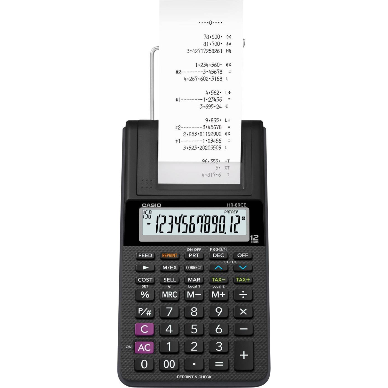 CASIO Desktop Calculator Printing HR-8RCE Black