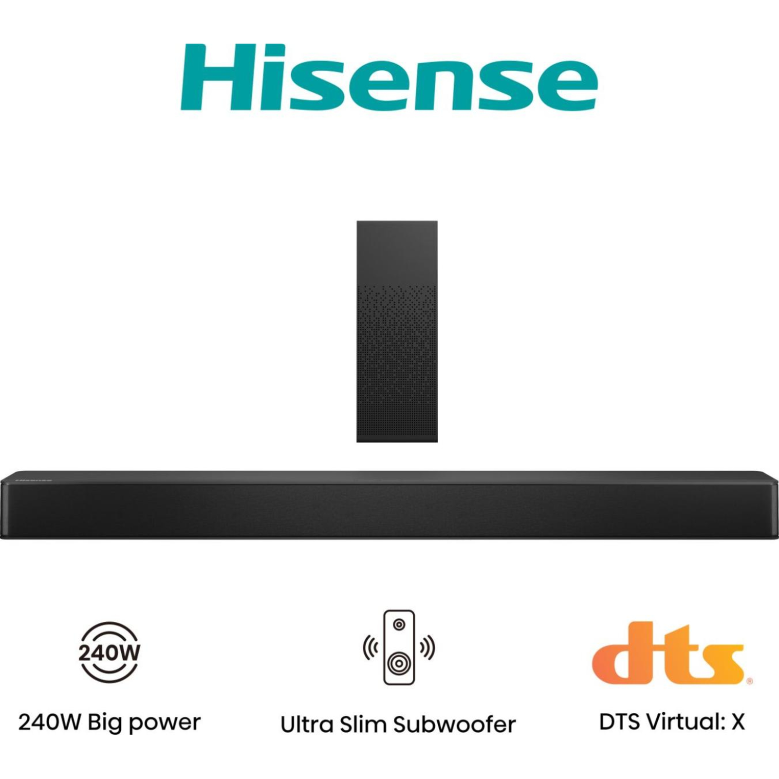 Hisense HS2100 2.1 Channels 240 W DTS Virtual X Dolby Digital Plus 2.1