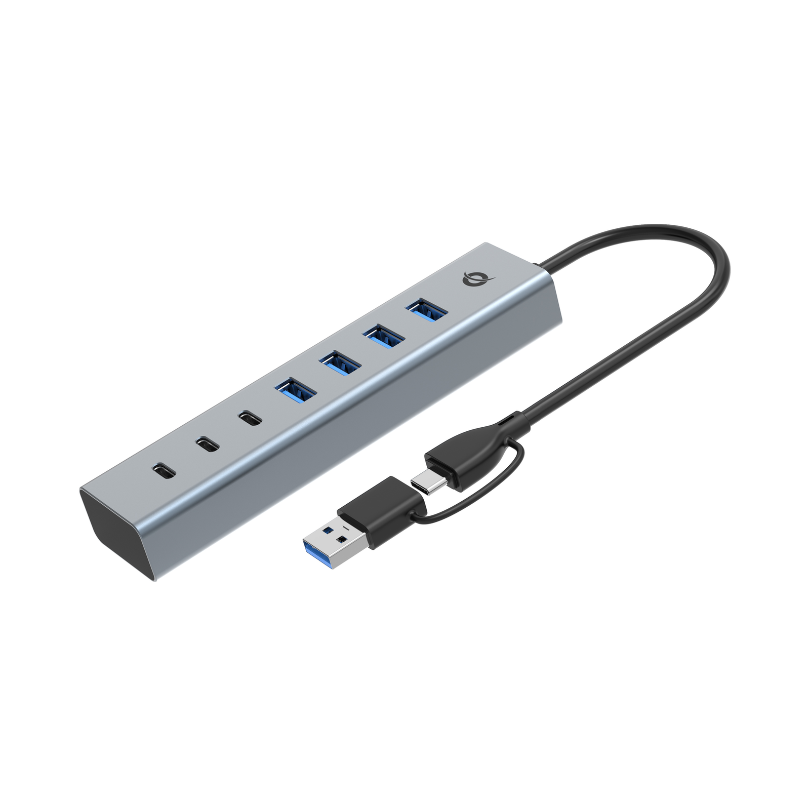 Conceptronic USB Hub 7-port 3.0 -7x3.0 5Gbps with Power Supply Unit Green