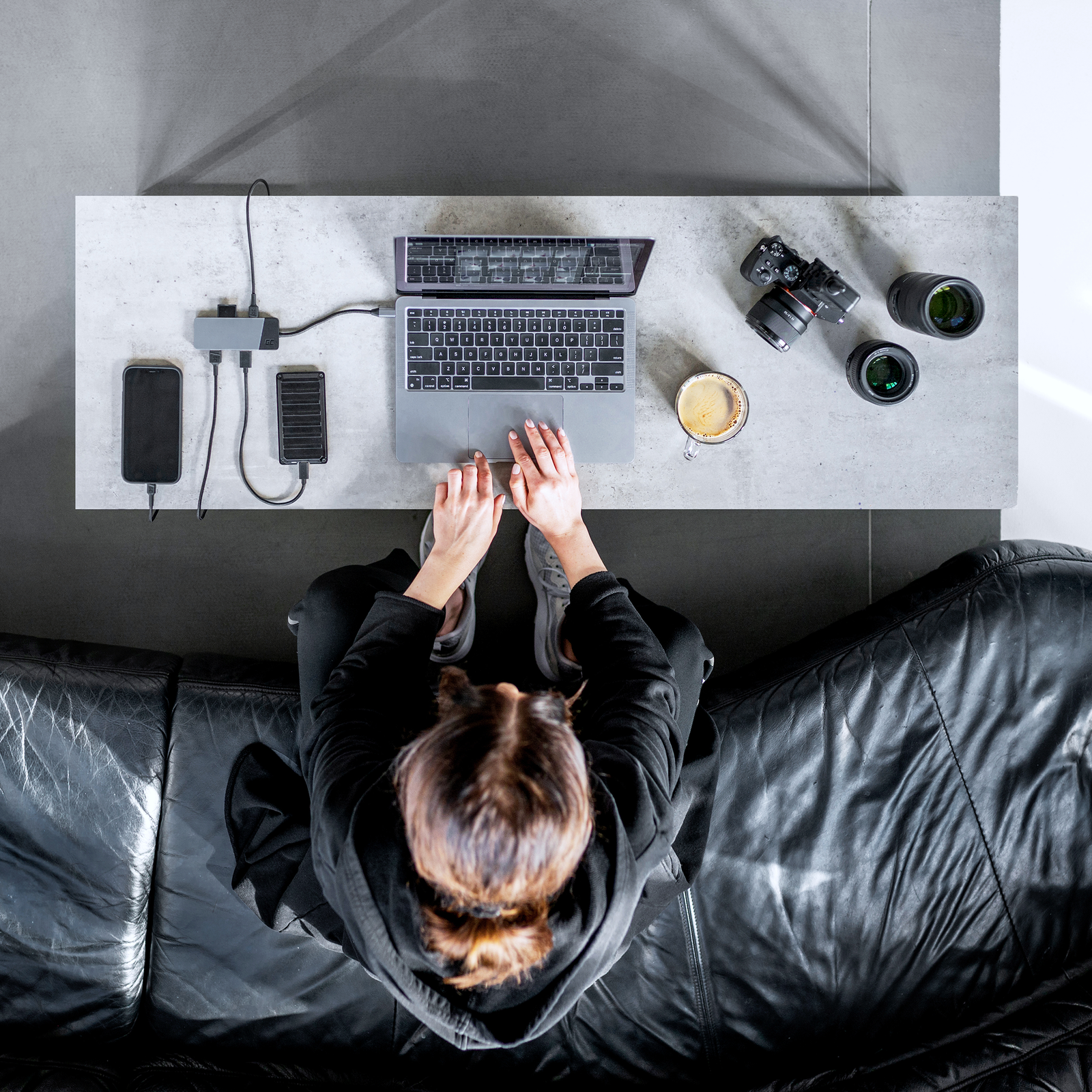 Greencell Dockingstation USB-C Silver 85W