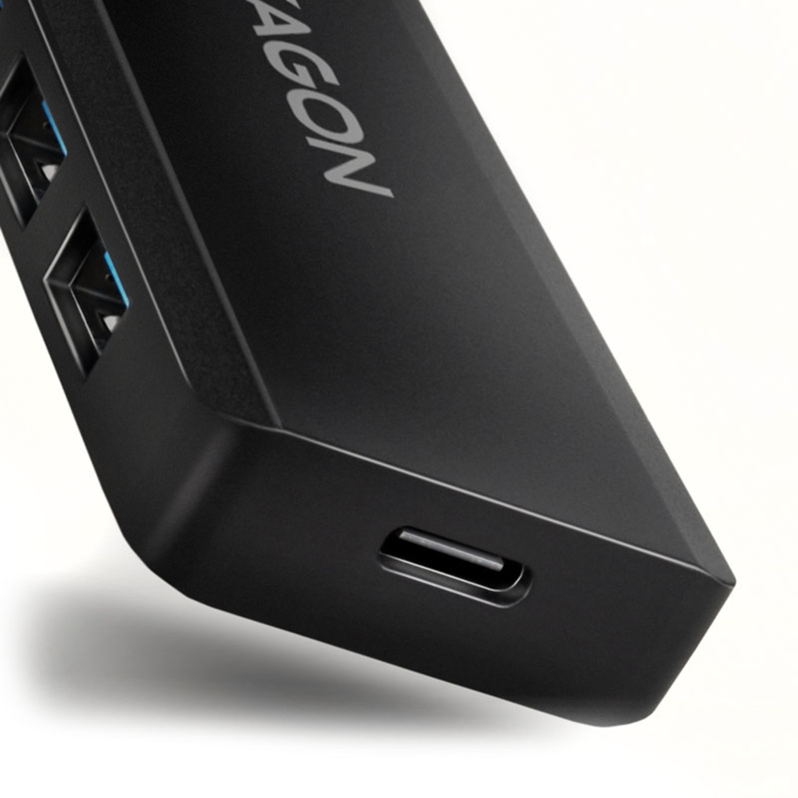 Axagon HUE-C1C Superspeed USB-C Travel Hub 4x USB 3.0 20cm Black