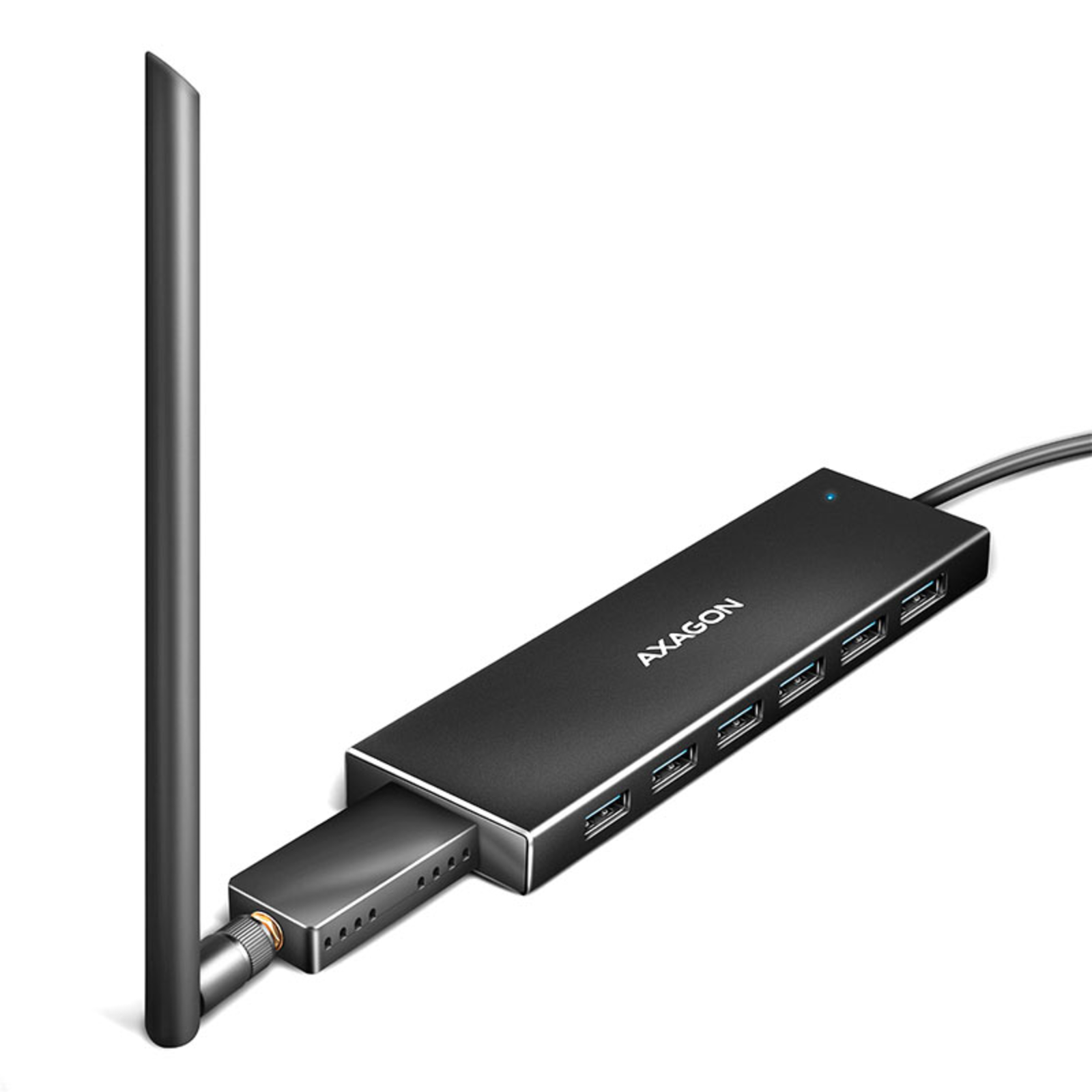 Axagon USB Hub 7x USB 3.2 Gen 1 External Power Supply 1m