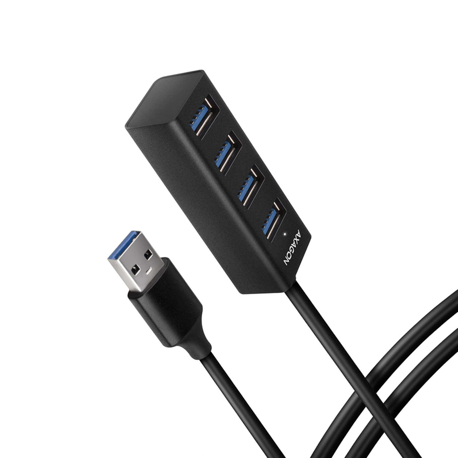 Axagon HUE-M1AL Mini USB-A Hub 4x USB-A 3.2 Gen 1 Silver 1.2m
