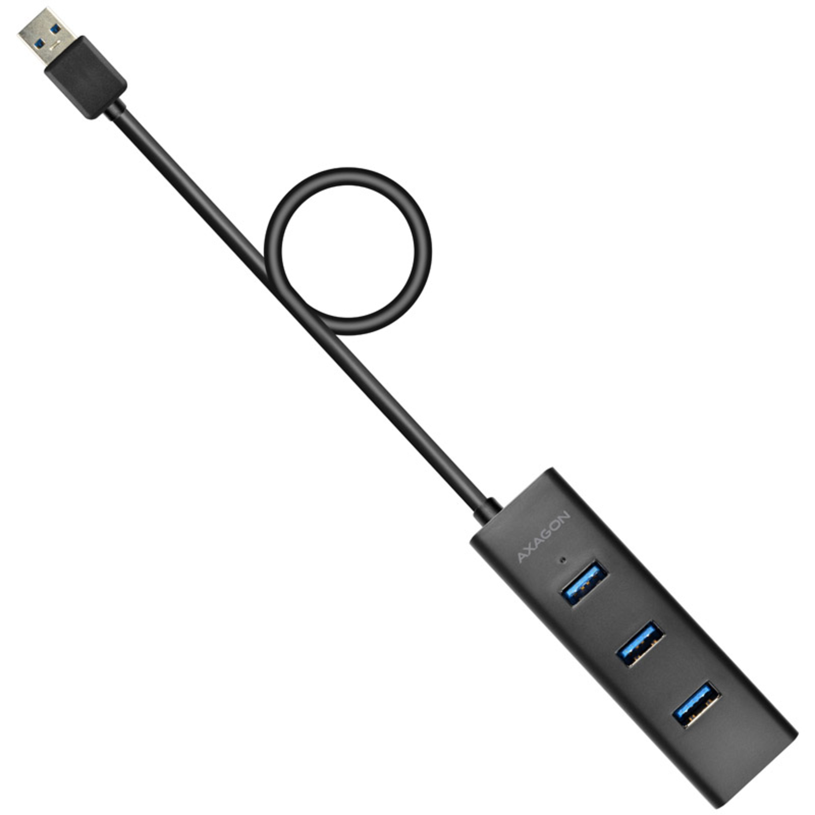 Axagon HUE-S2BL USB-A Hub 4x USB 3.0 External Power Supply 1.2 M