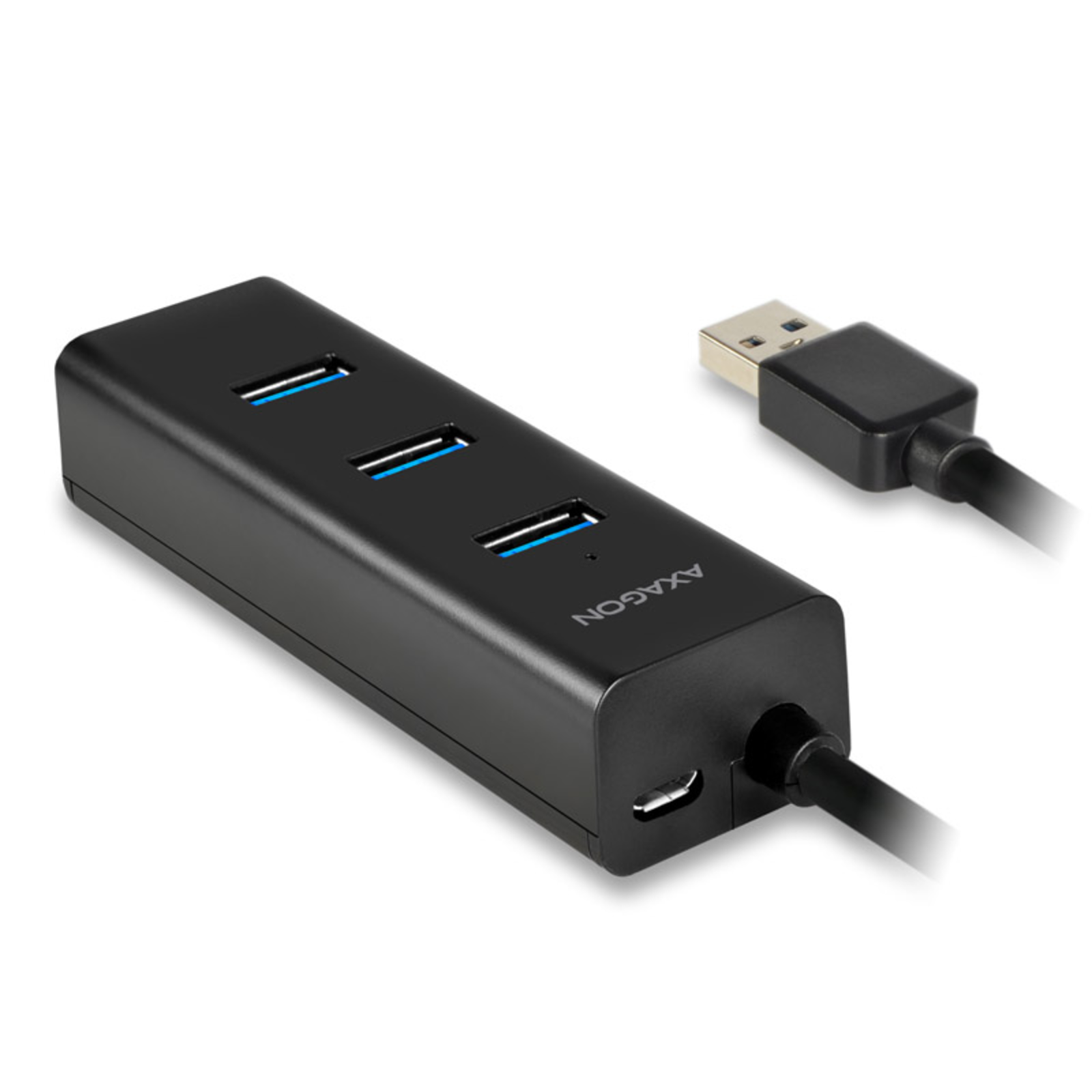 Axagon HUE-S2BL USB-A Hub 4x USB 3.0 External Power Supply 1.2 M