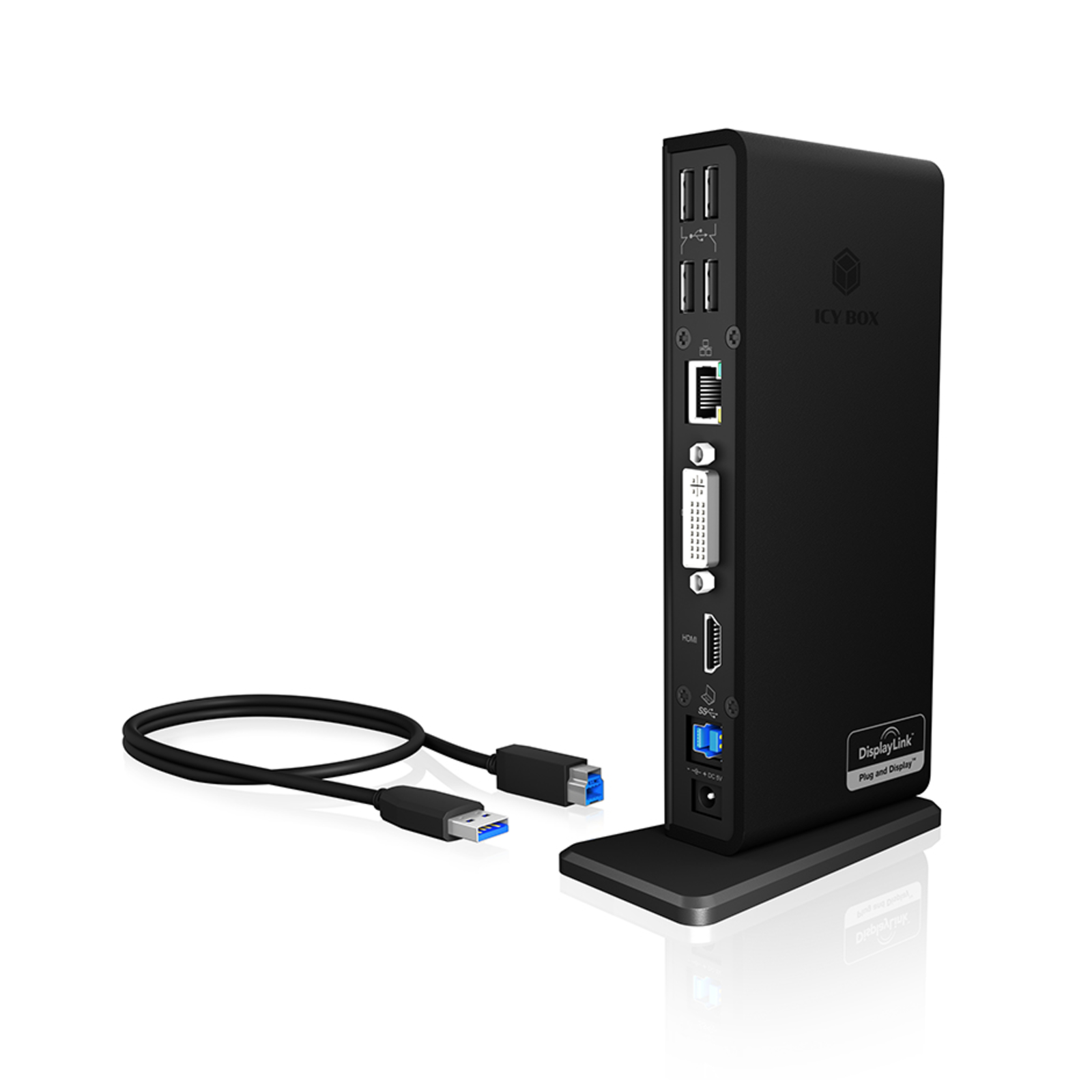 ICY BOX Docking Station USB 3.0 USB3.0 HDMI DVI LAN 3.5