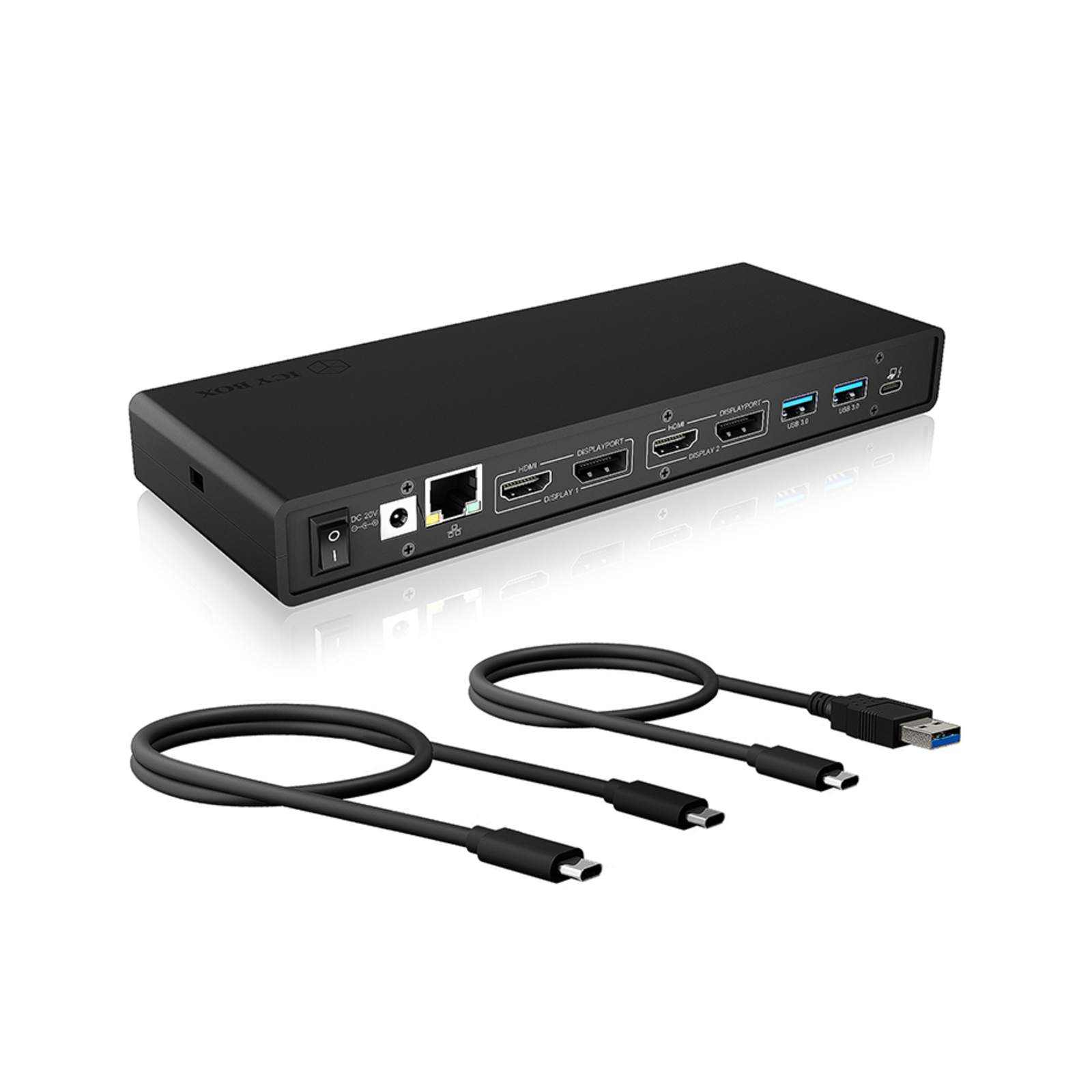 ICY BOX USB-C 13-in-1 USB 3.0 Type-A + Type-C Dock with PD 65W