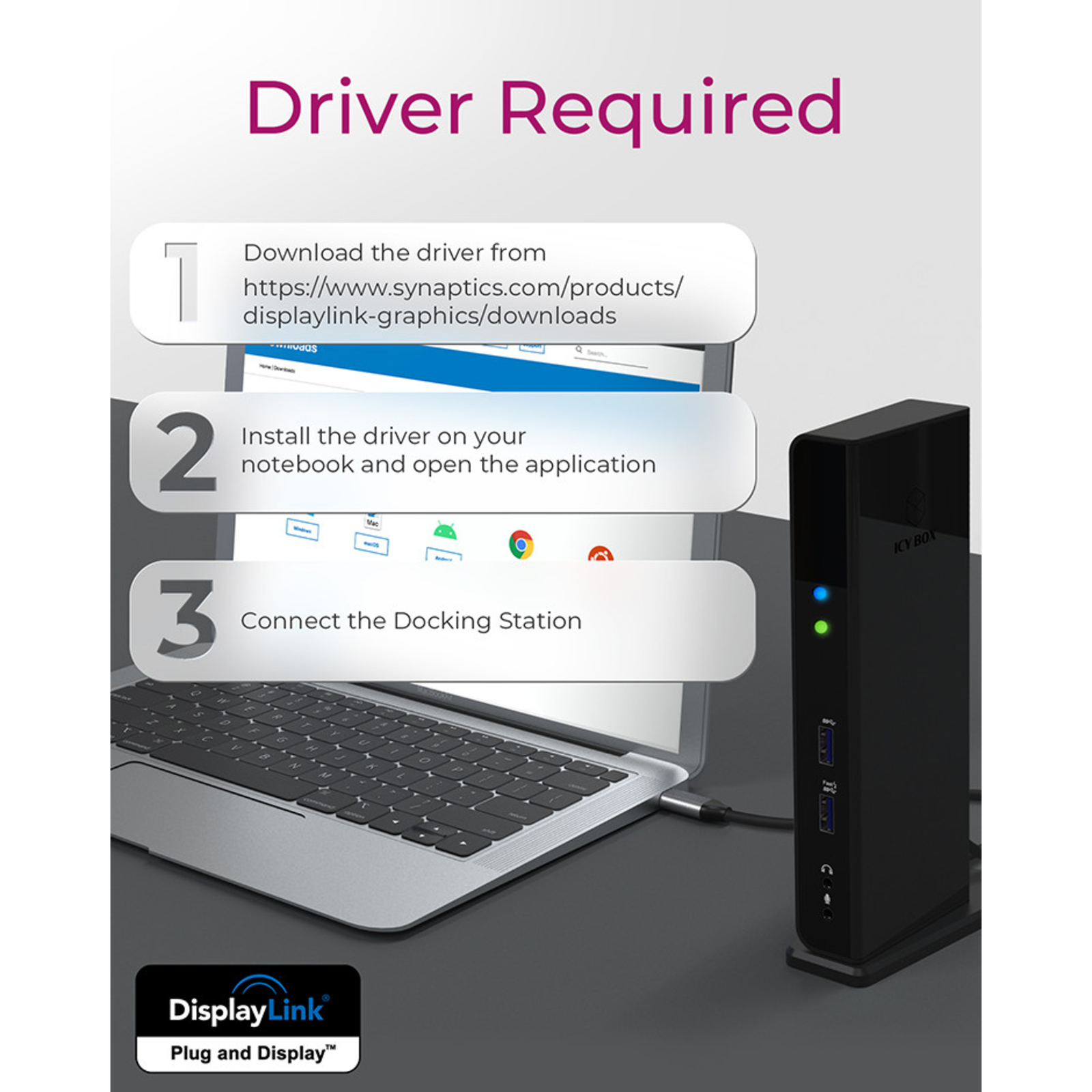 ICY BOX Wired USB 3.2 Gen 2 (3.1 Gen 2) Type-A Black