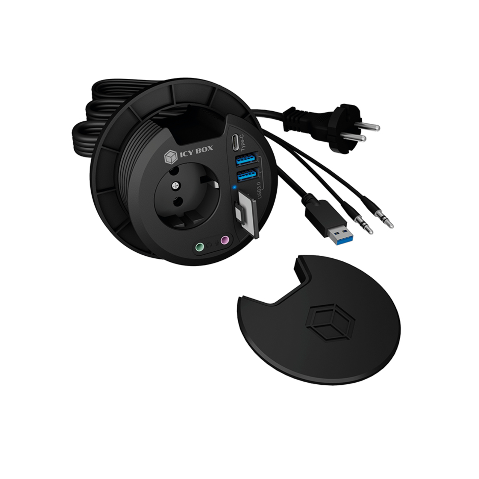 ICY BOX Desktop Hub Multiport 2xUSB 3.0 Type-A