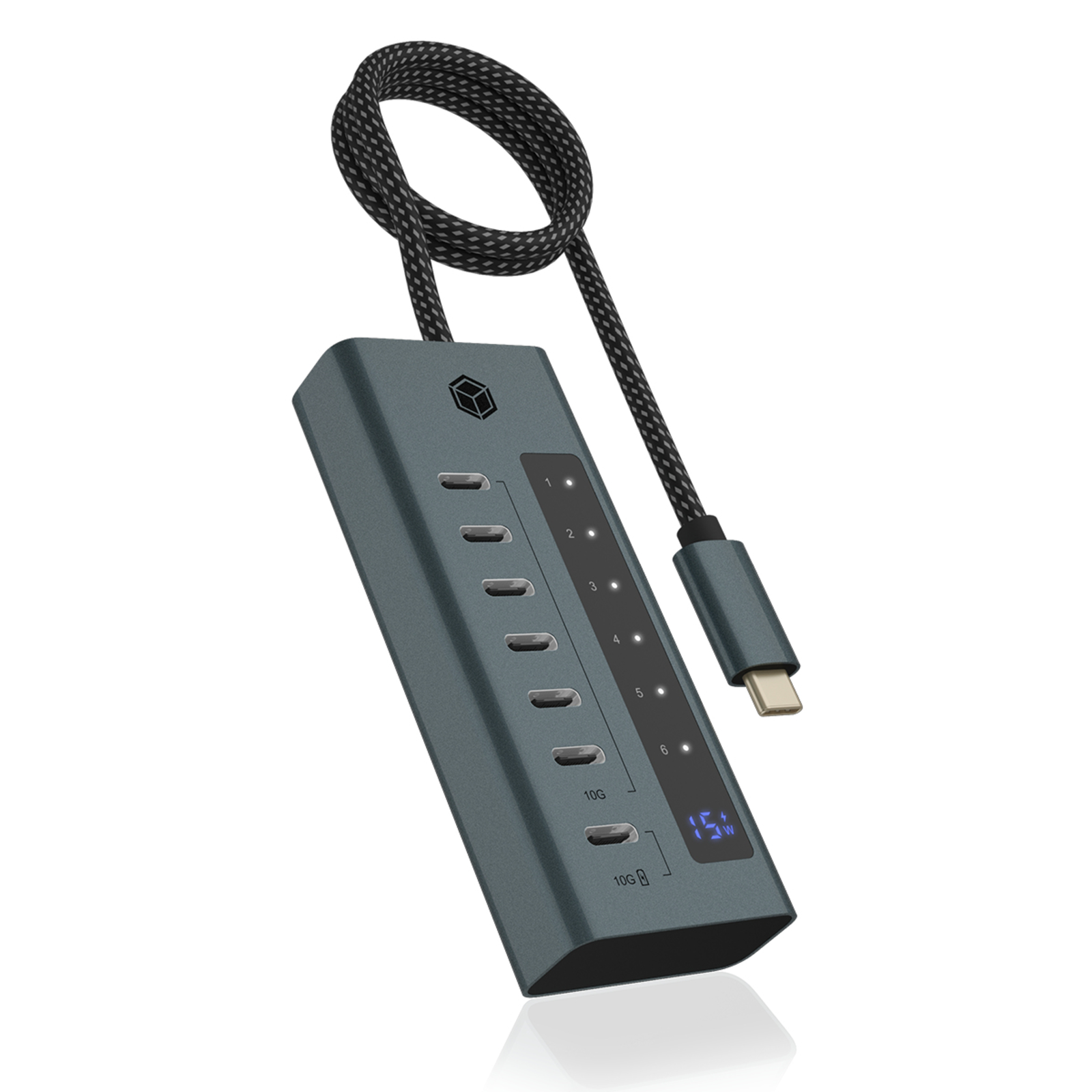 ICY BOX IB-HUB1457-C31 USB-C HUB 7-Port 7xUSB-C Display