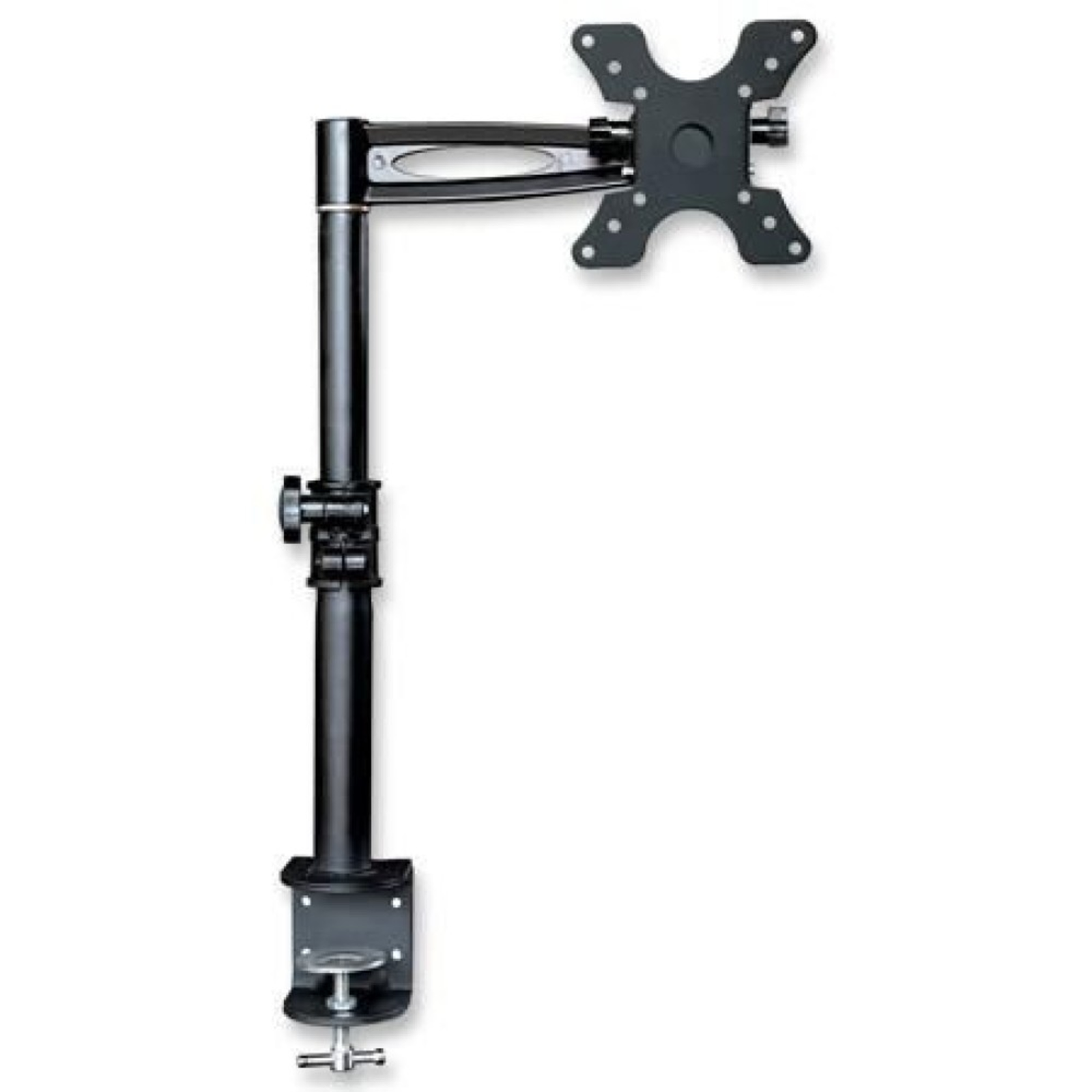 Techly Mounting Kit Clamp Mount Table Display Swivel Arm LCD Black Size 33-48.3cm 13inch-19inch