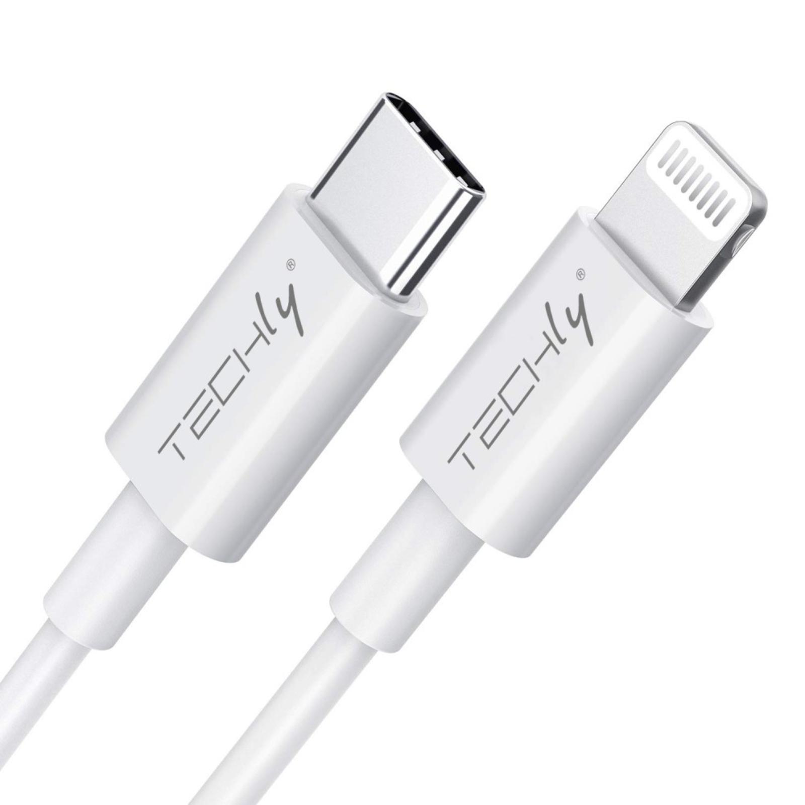 Techly Lightning Cable 24-pin USB-C Male to Lightning Male