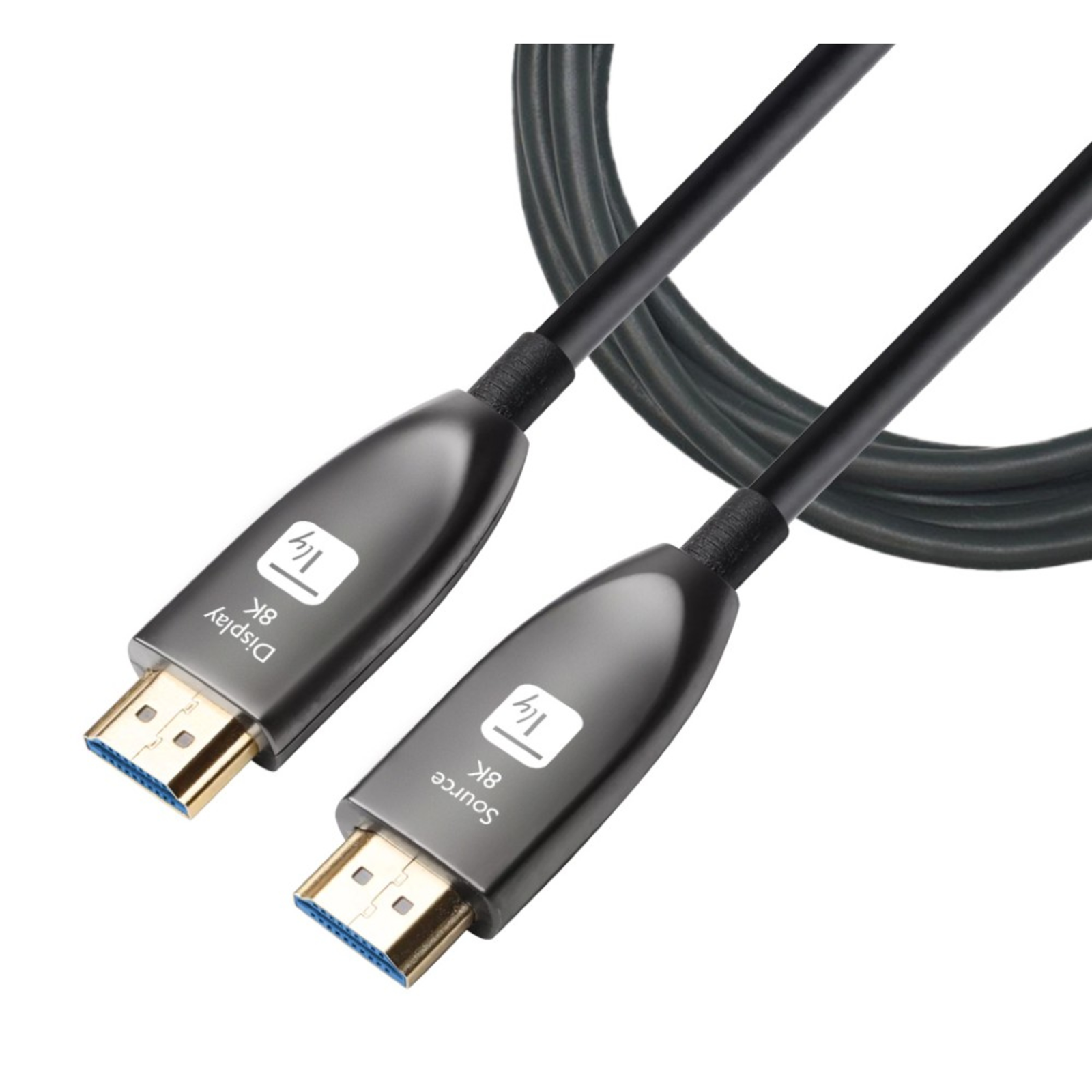 Techly High Speed HDMI Cable Male to 19 Pin Micro Type D 30 M Fibre Optic Black Active Optical AOC