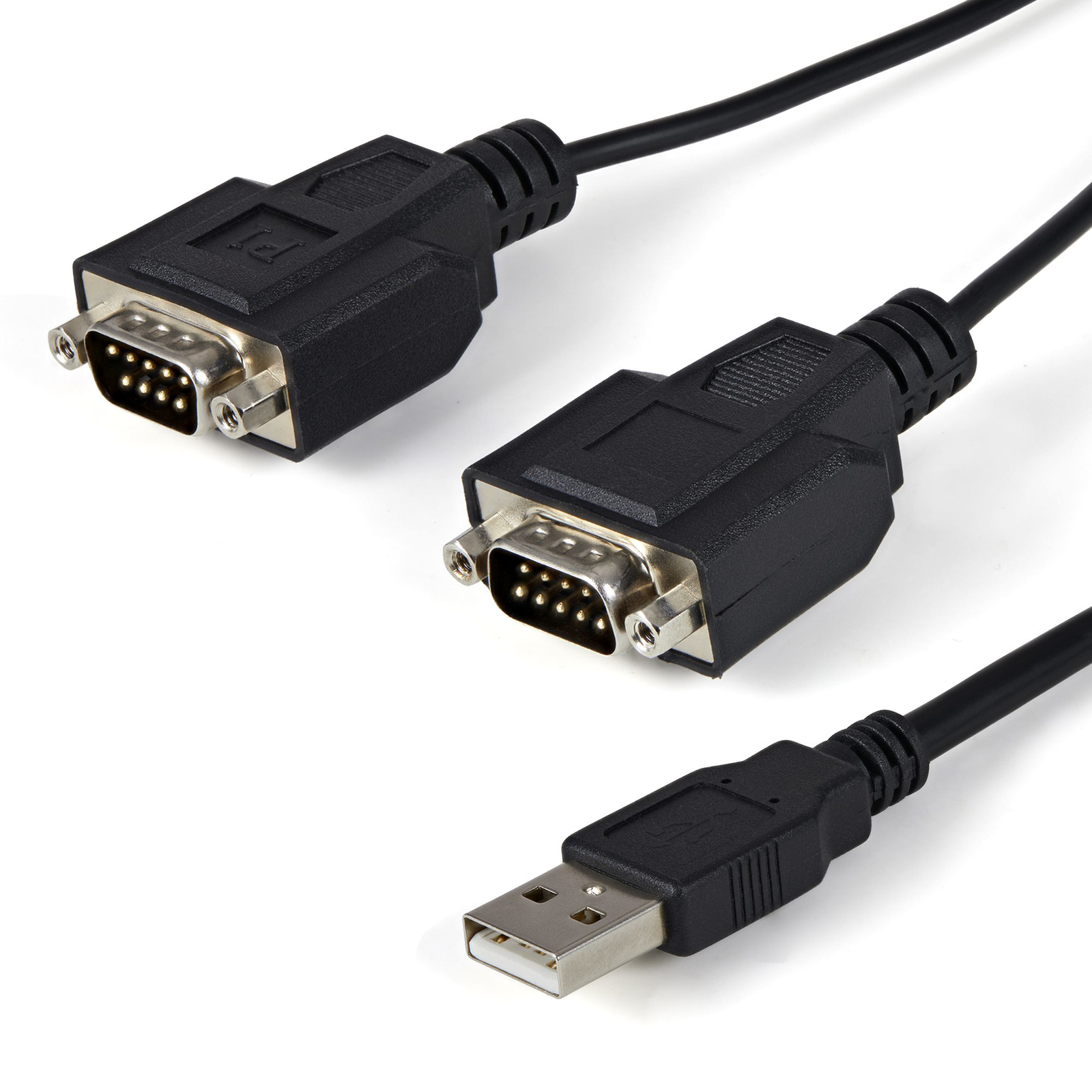 StarTech.com 2 Port FTDI USB to Serial RS232 Adapter USB to RS-232 Cable Black 2.1 M USB 2