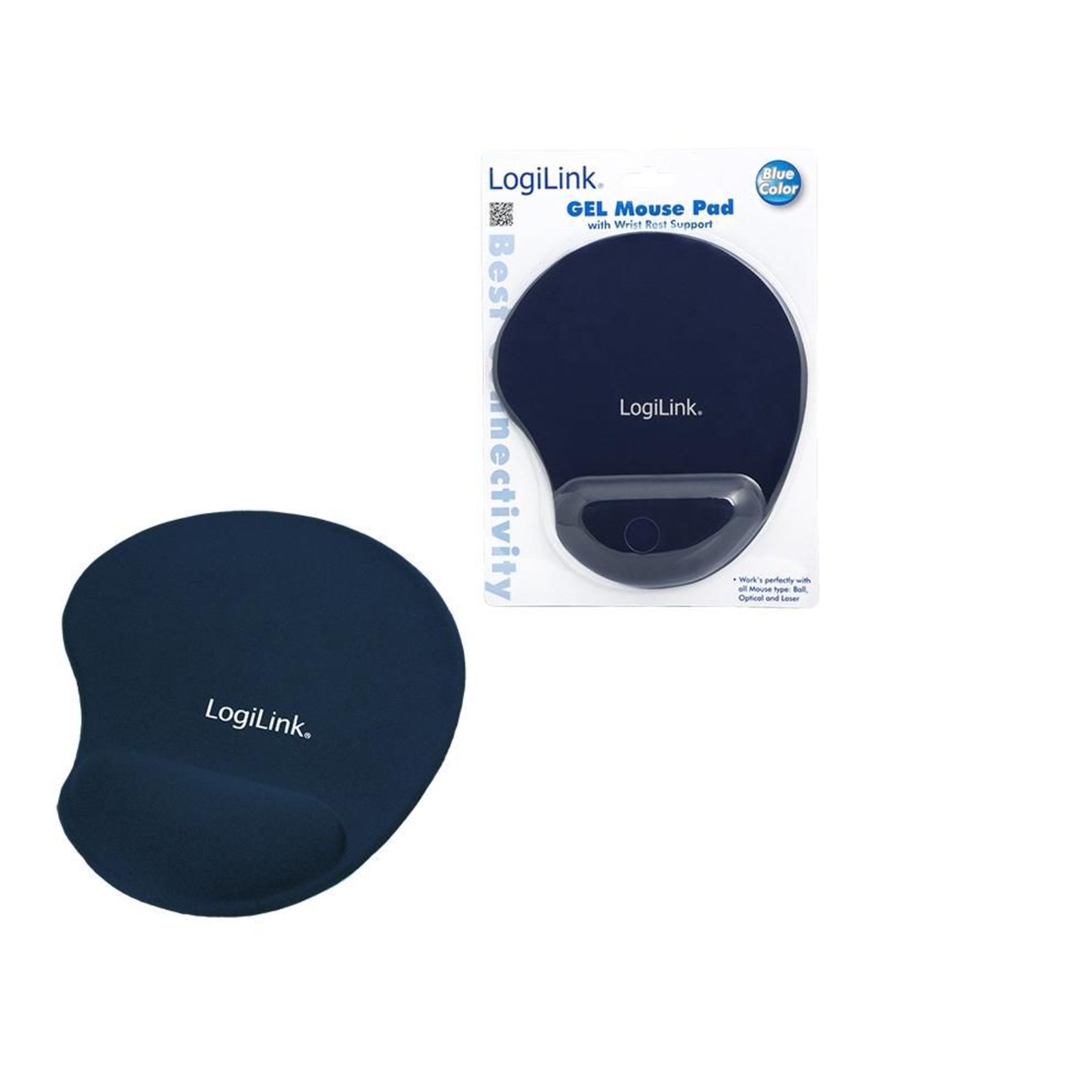 Logilink Mouse Pad with Gel Wrist Rest (Blue)