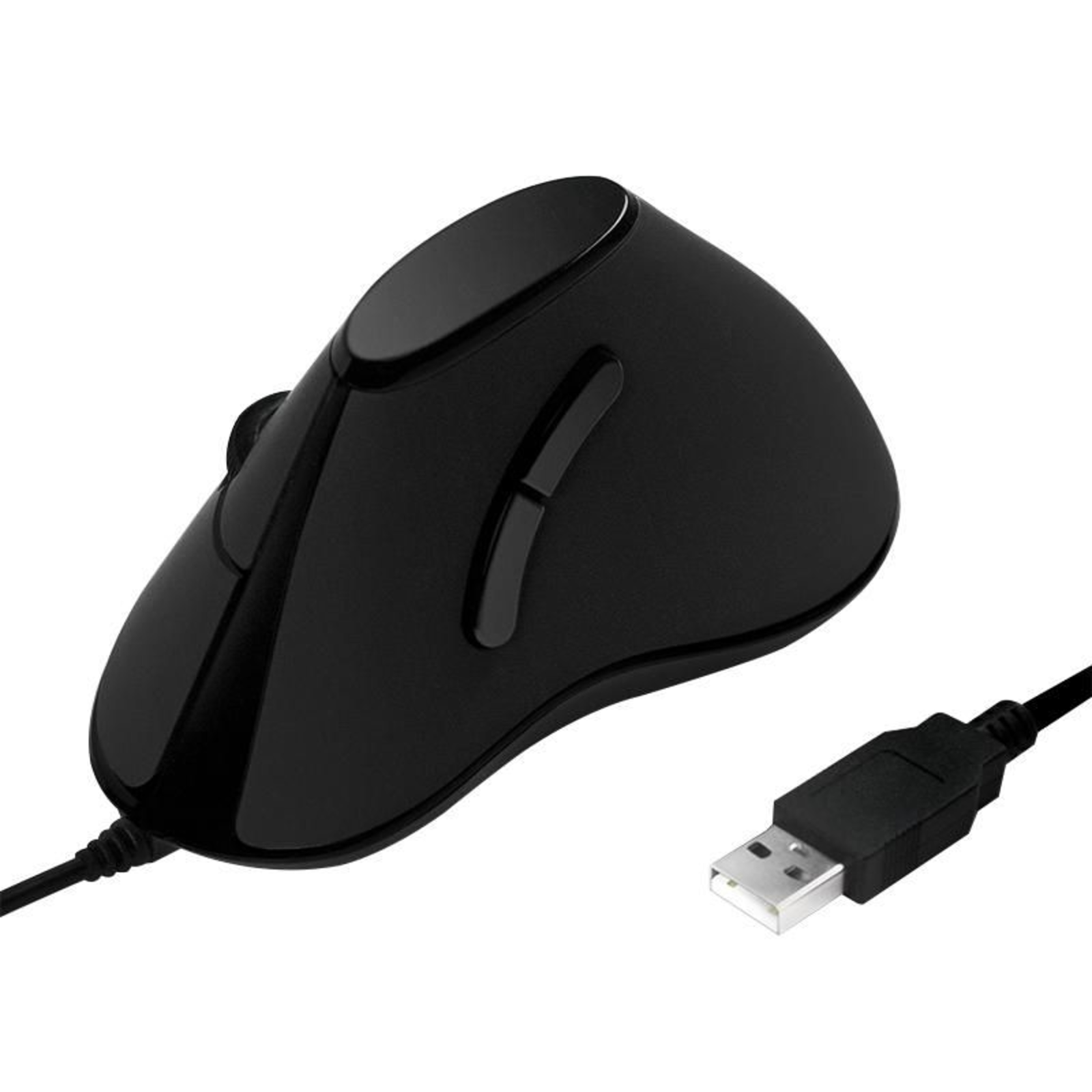 LogiLink ID0158 Ergonomic Mouse USB Optical Black 5 Buttons 1000 Dpi Ergonomic