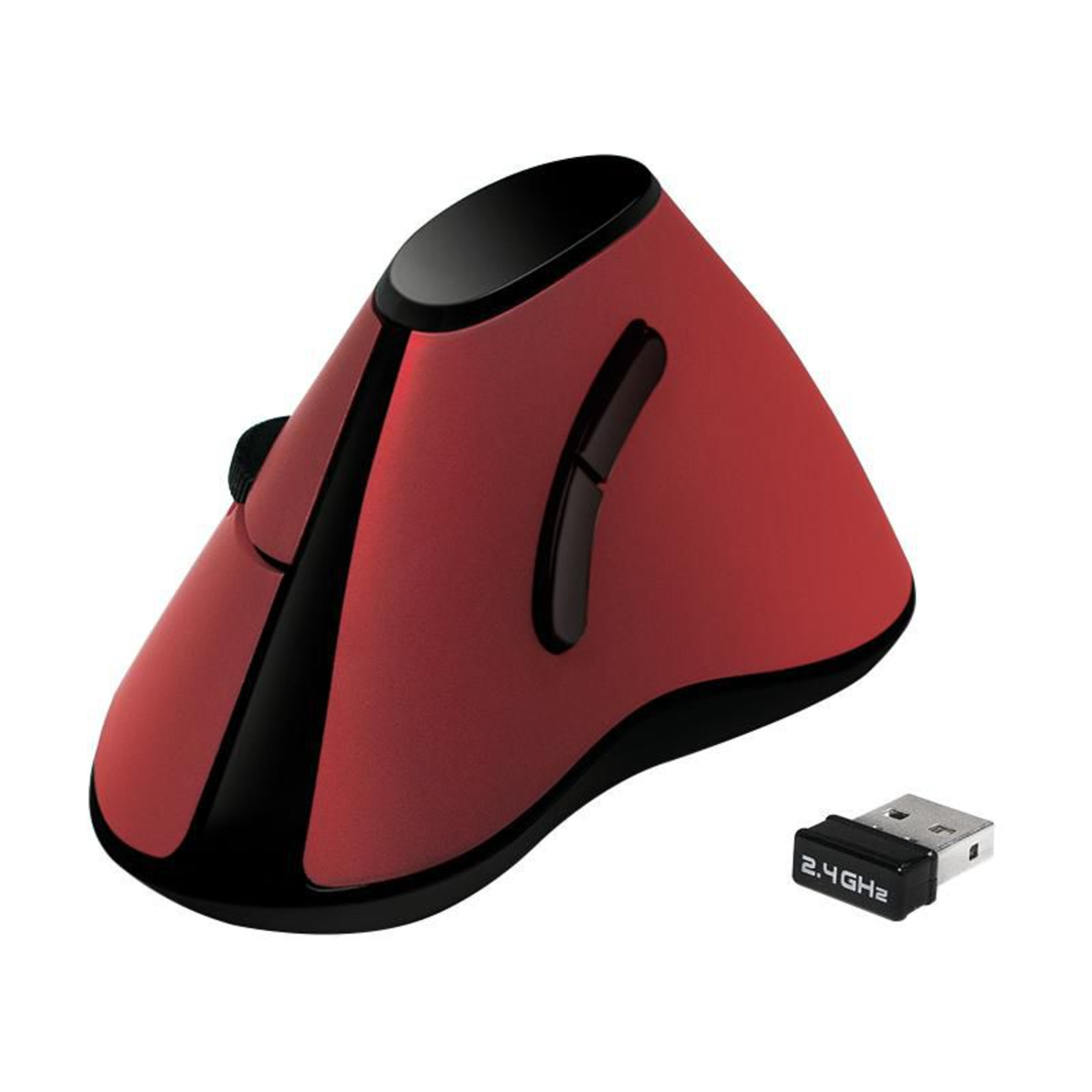 LogiLink Ergonomic Vertical Optical Wireless Black Red