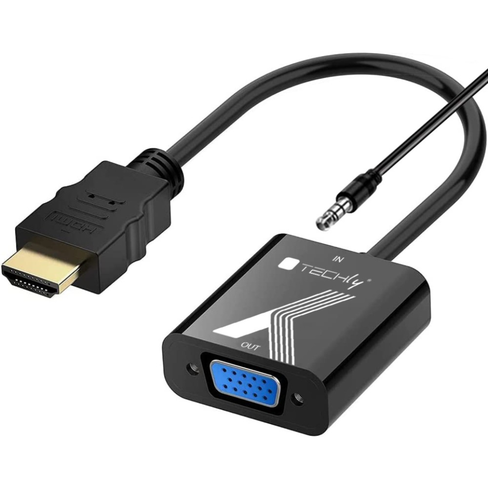 Techly HDMI/VGA Converter with Audio 0.1m Audio/multimedia Digital/display/video