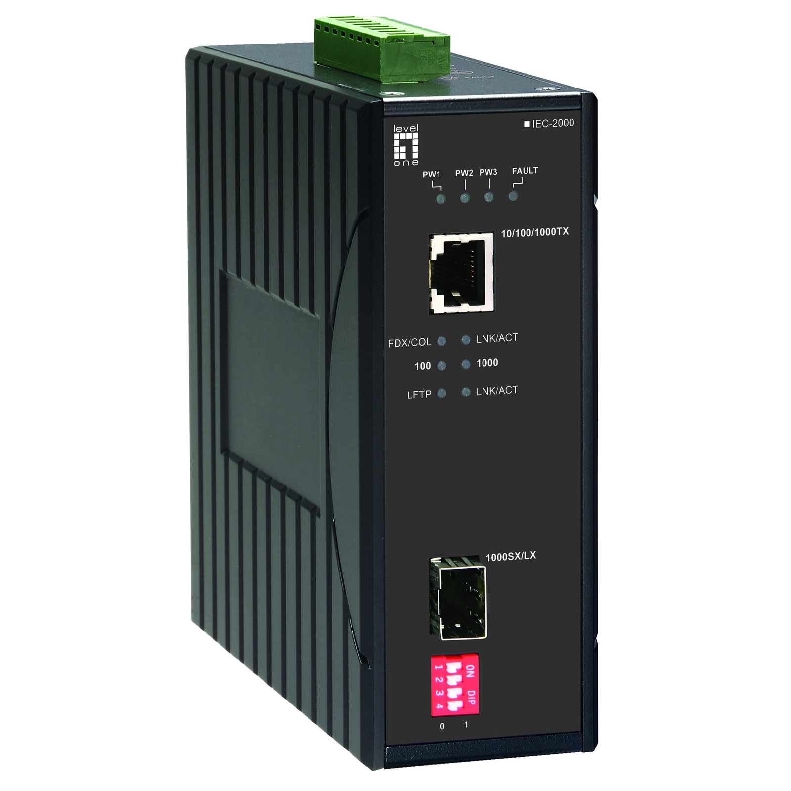 LevelOne Converter IEC-2000 10 100TX-100FX 2km