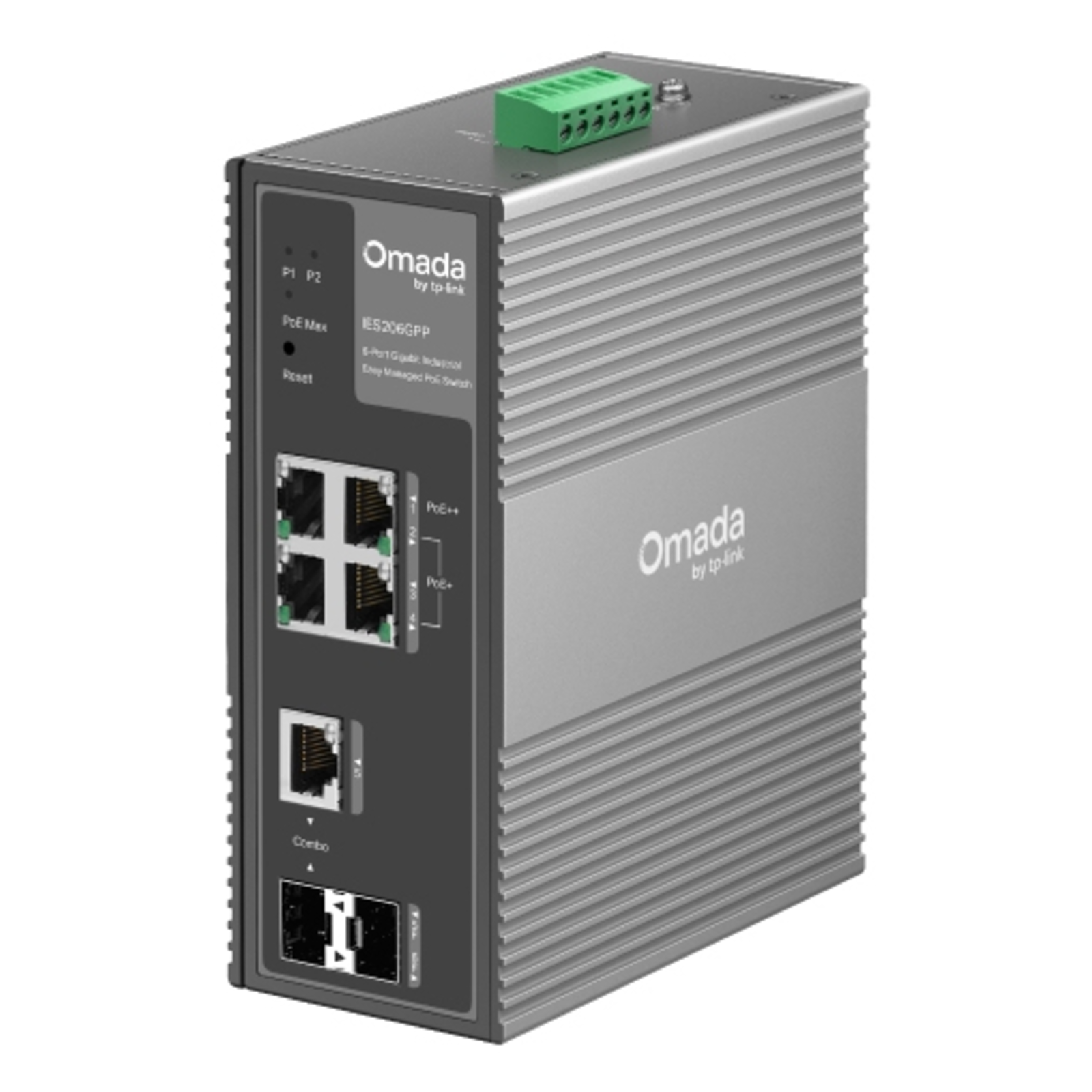 TP-LINK Omada IES206GPP V1 Switch Industrial Managed 4 X 10/100/1000 (3 PoE+ 1 PoE++) (IES206GPP)