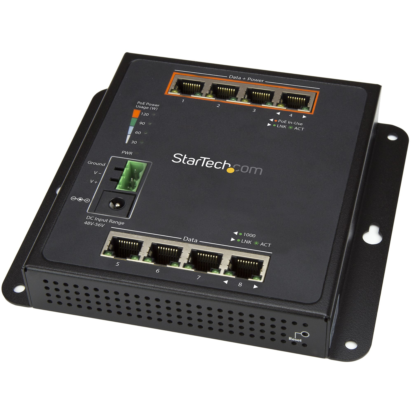 StarTech.com ETHERNET Switch 8-PORT 4X RJ45/4X POE+/2GBIT/S